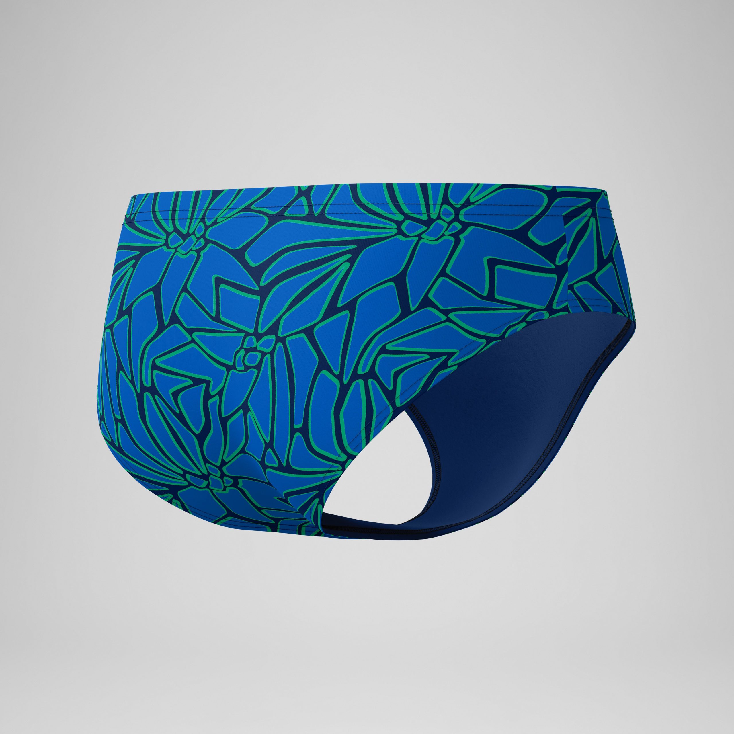 Men's Club Training Printed Brief Blue/Green - Image 7