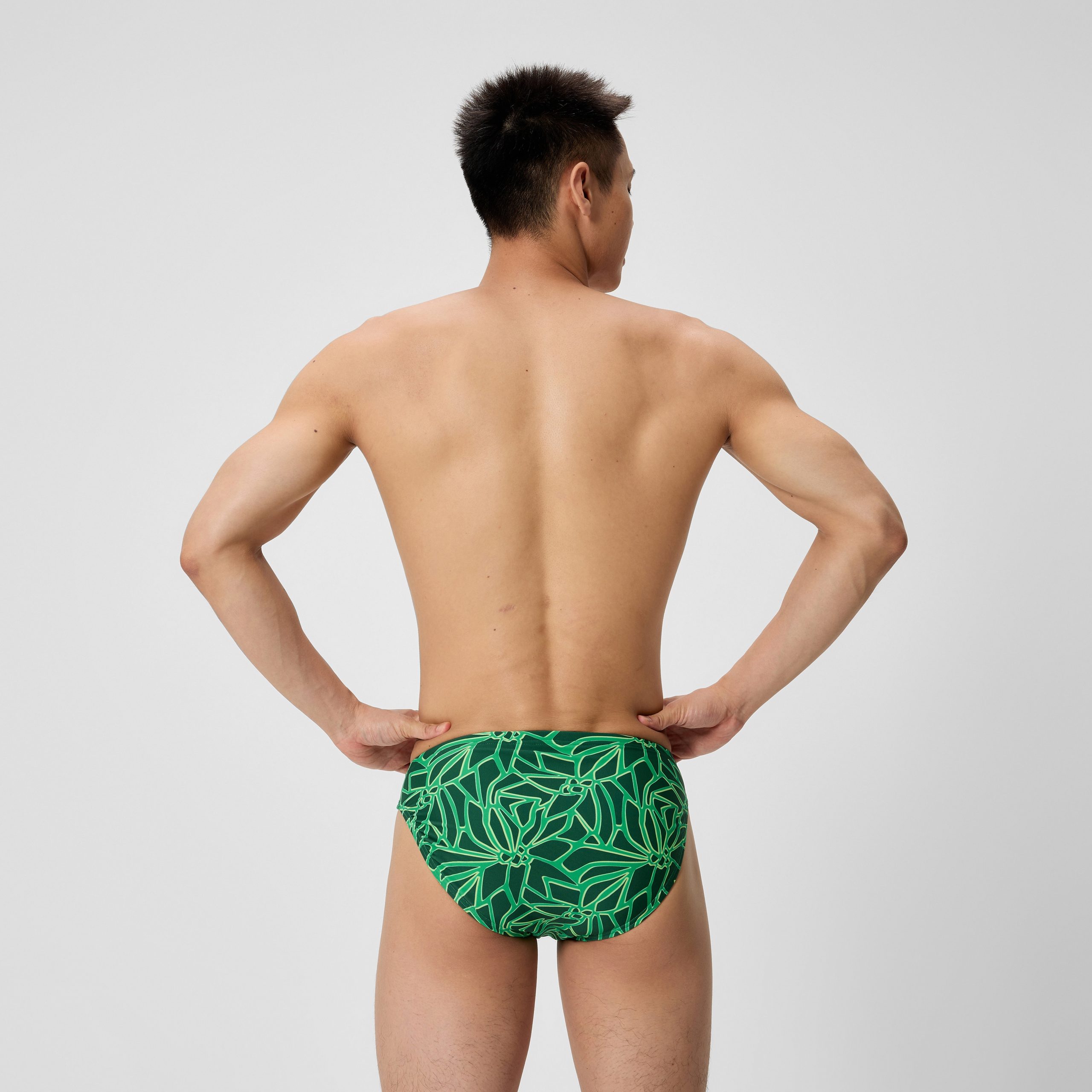 Men's Club Training Printed Brief Green - Image 3