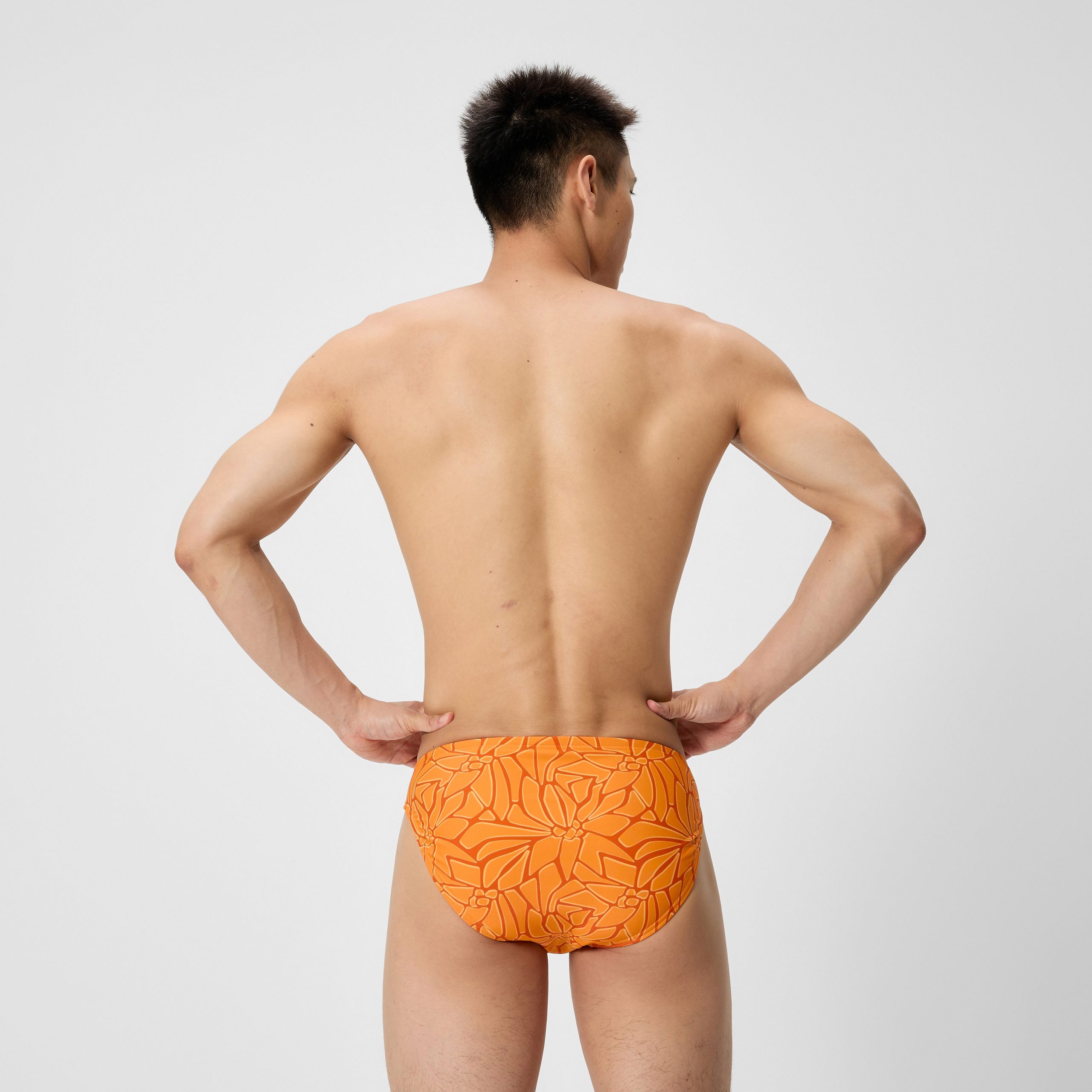 Men's Club Training Printed Brief Orange - Image 3