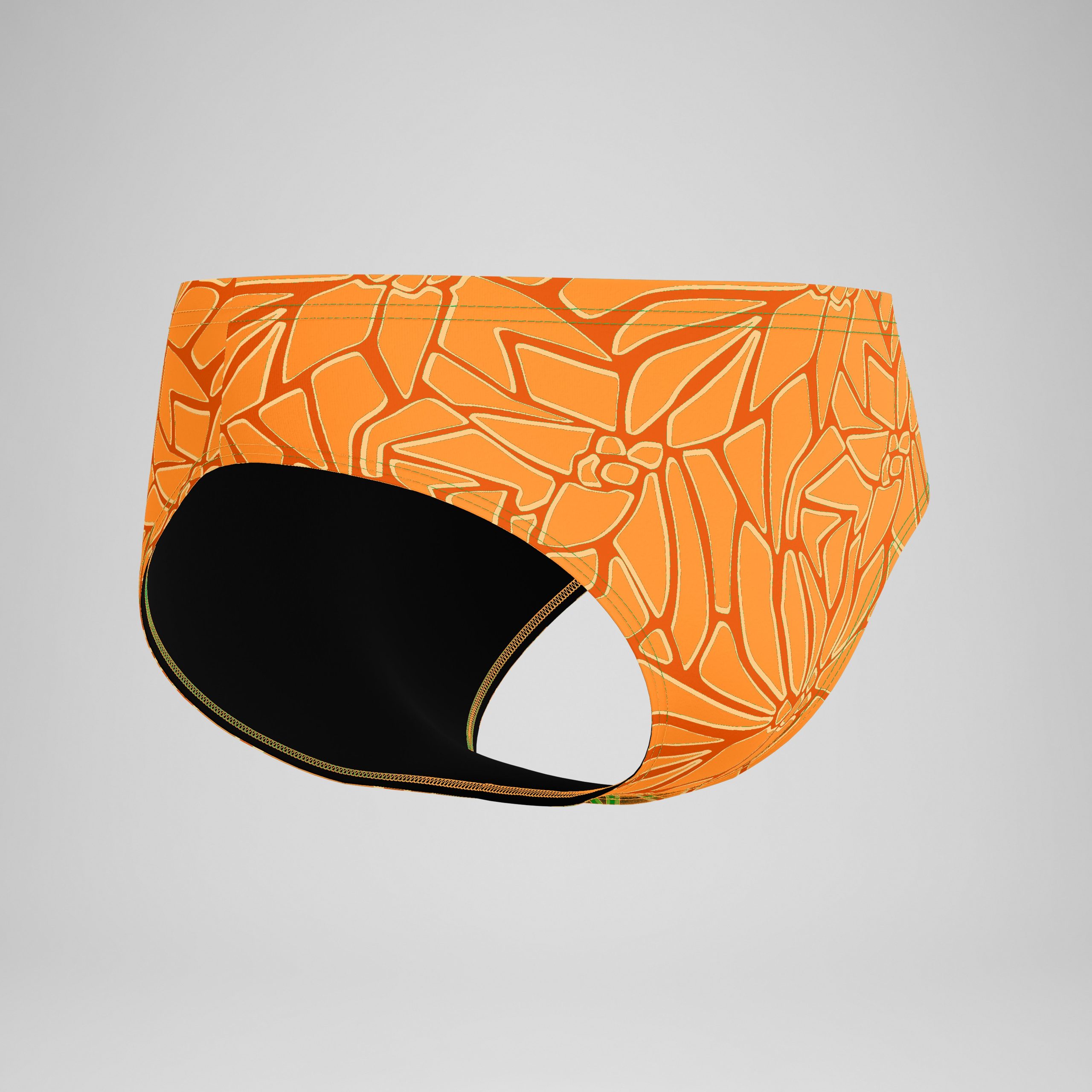 Men's Club Training Printed Brief Orange - Image 5