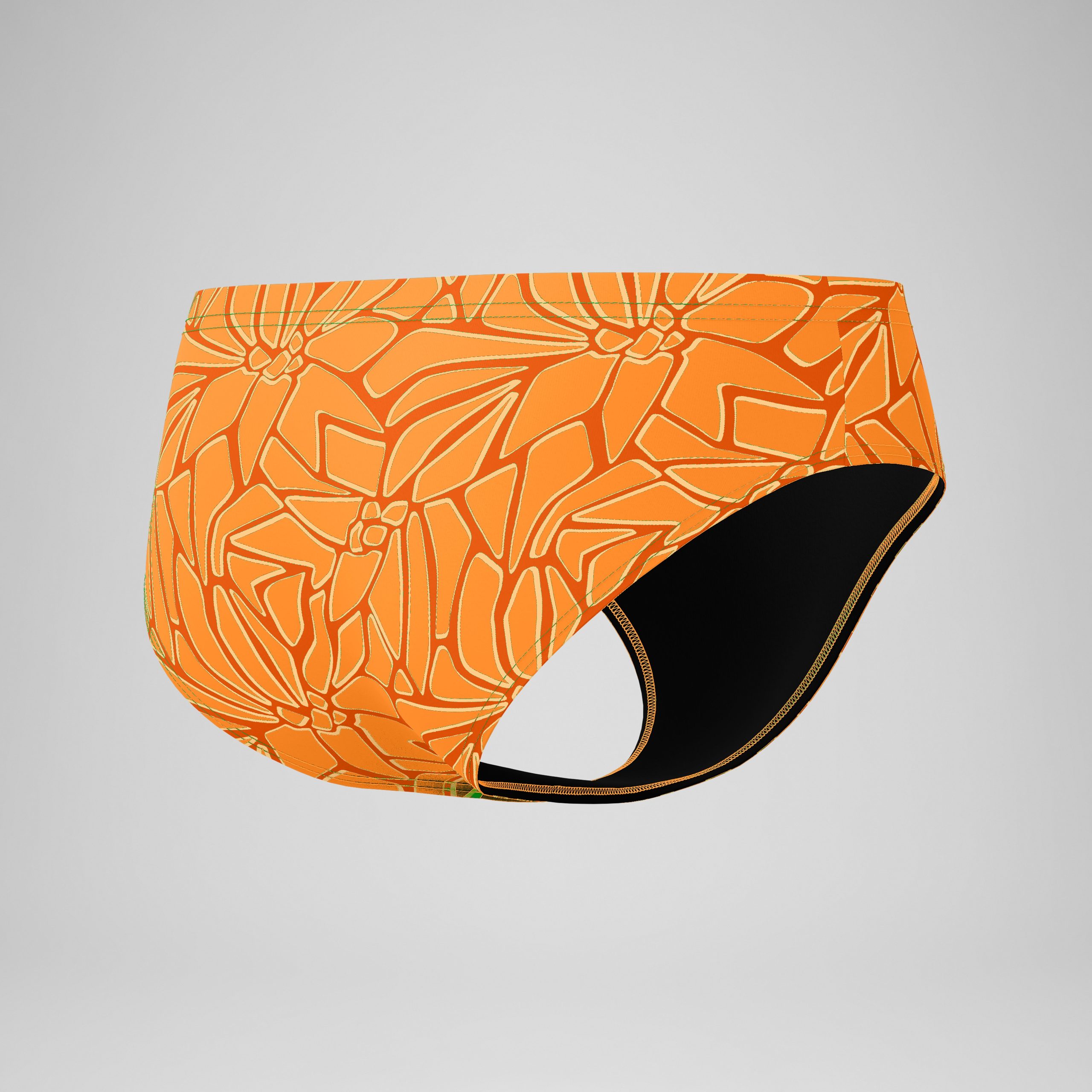 Men's Club Training Printed Brief Orange - Image 7