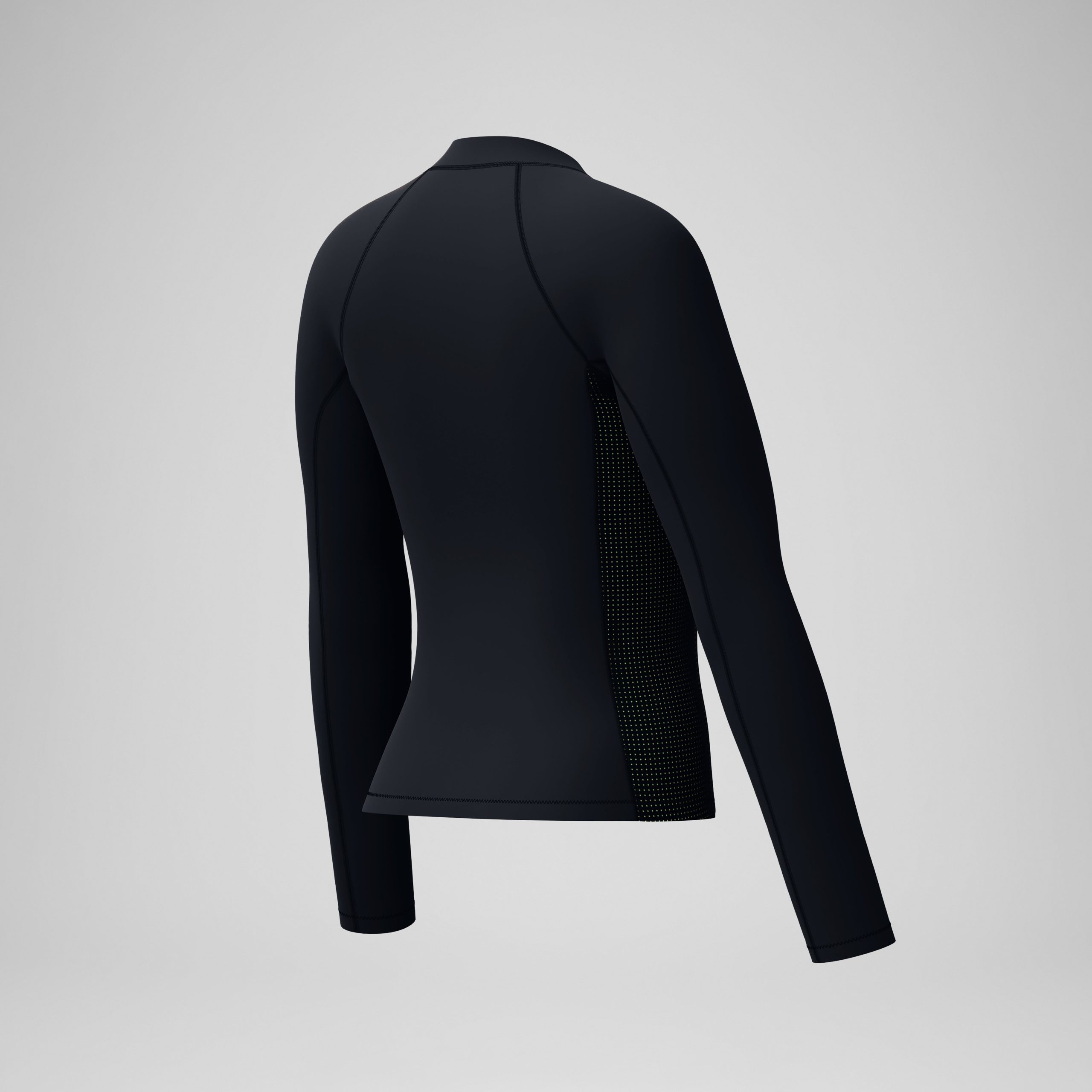 Women's Scuba Flex Long Sleeve Rashguard Black/Green - Image 7