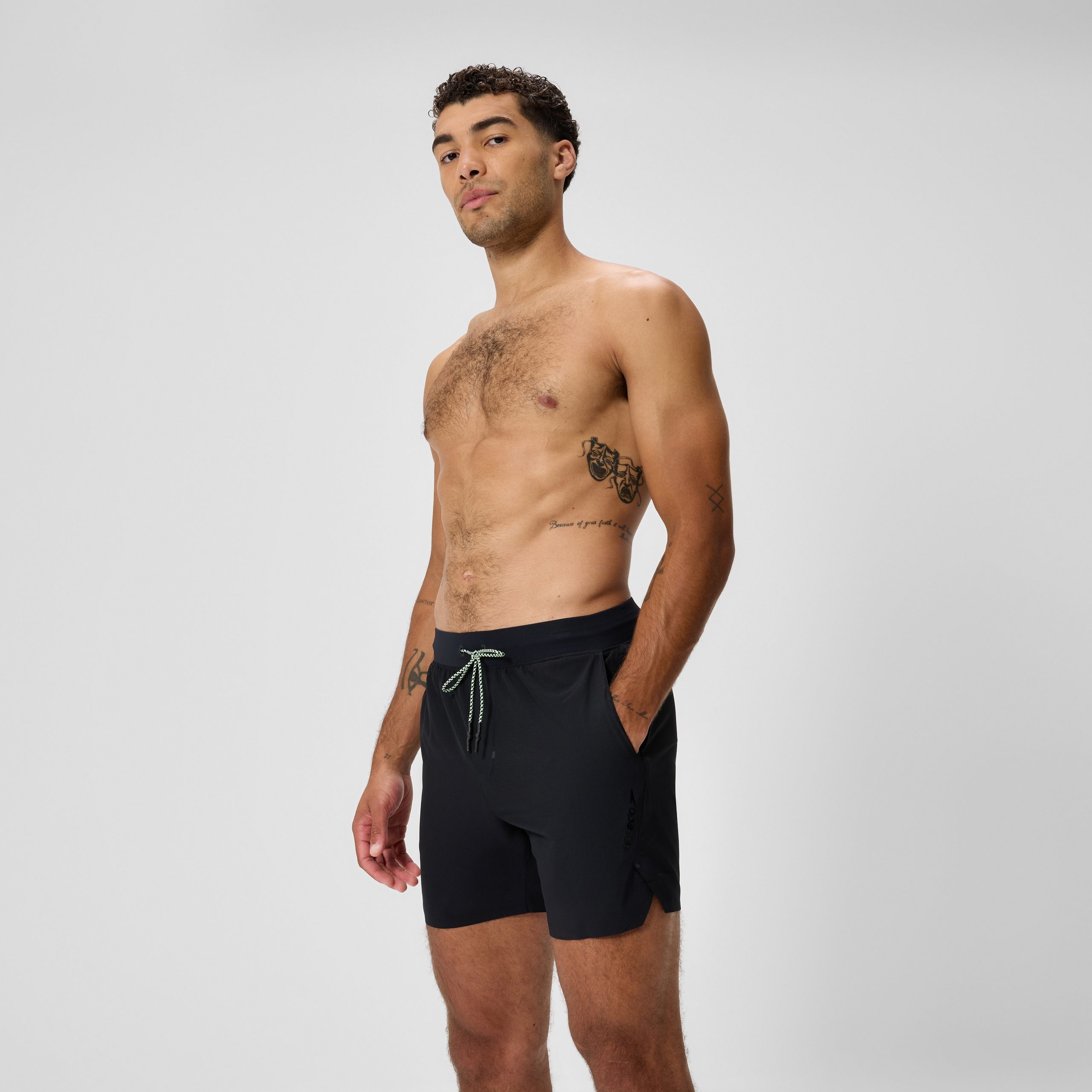 Men's Never Stop Solid Swim Shorts Black - Image 2