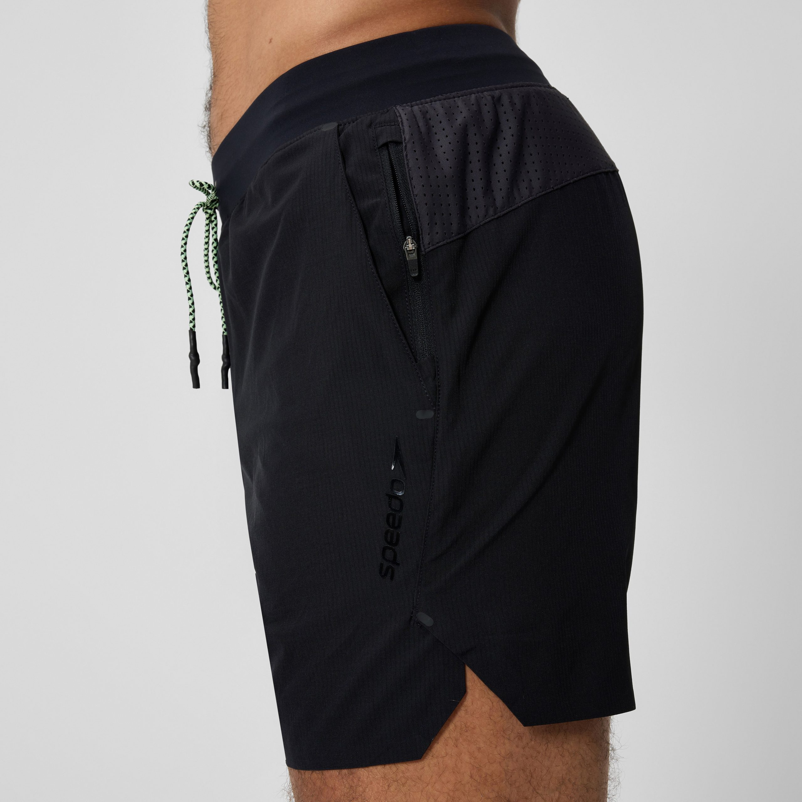 Men's Never Stop Solid Swim Shorts Black - Image 8