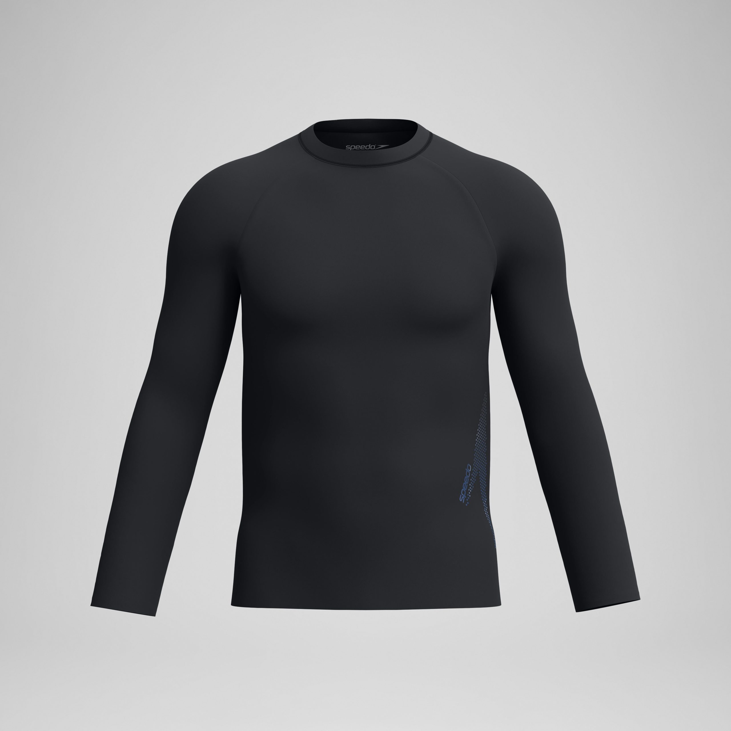 Men's Boom Solid Long Sleeve Rashguard Black - Image 4