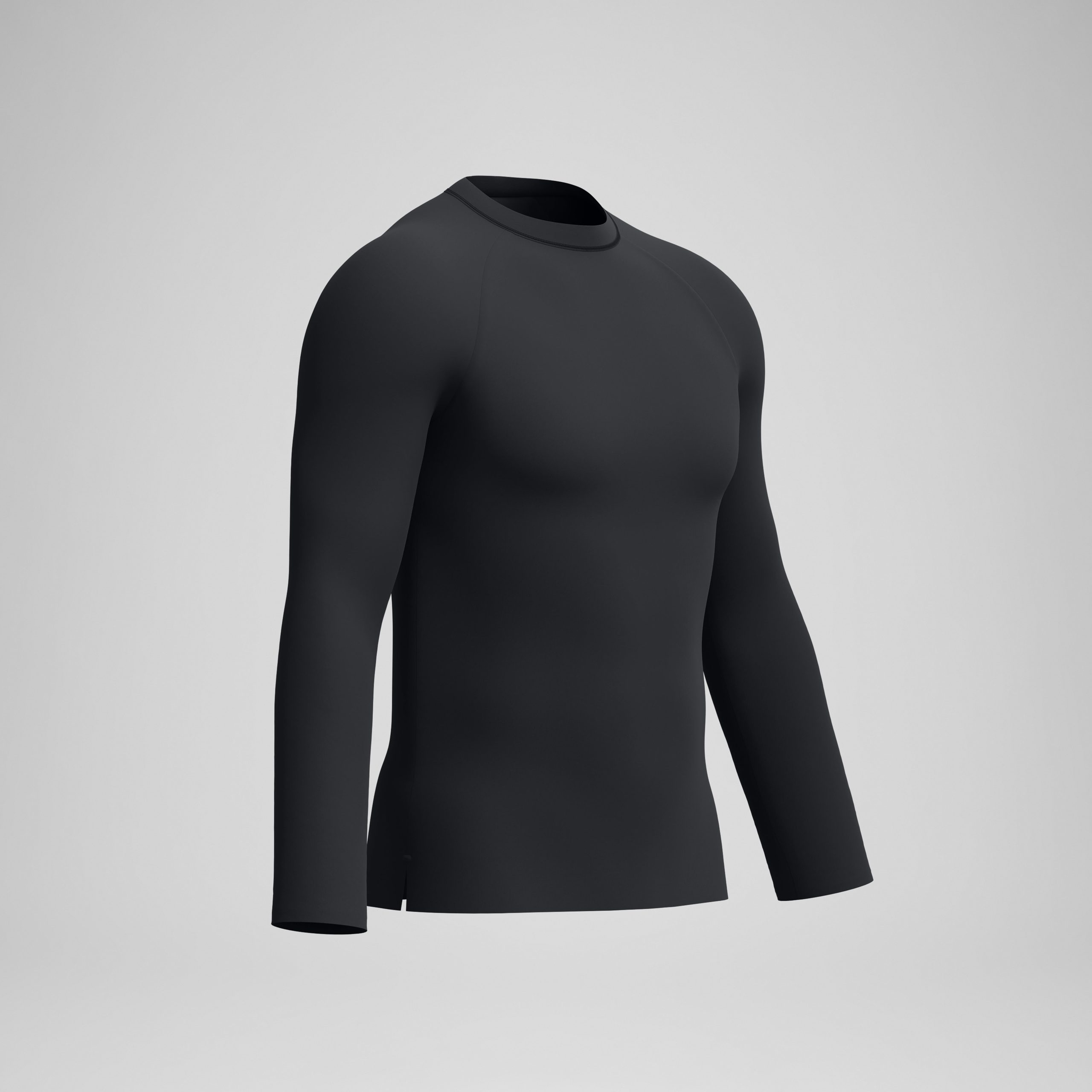 Men's Boom Solid Long Sleeve Rashguard Black - Image 5