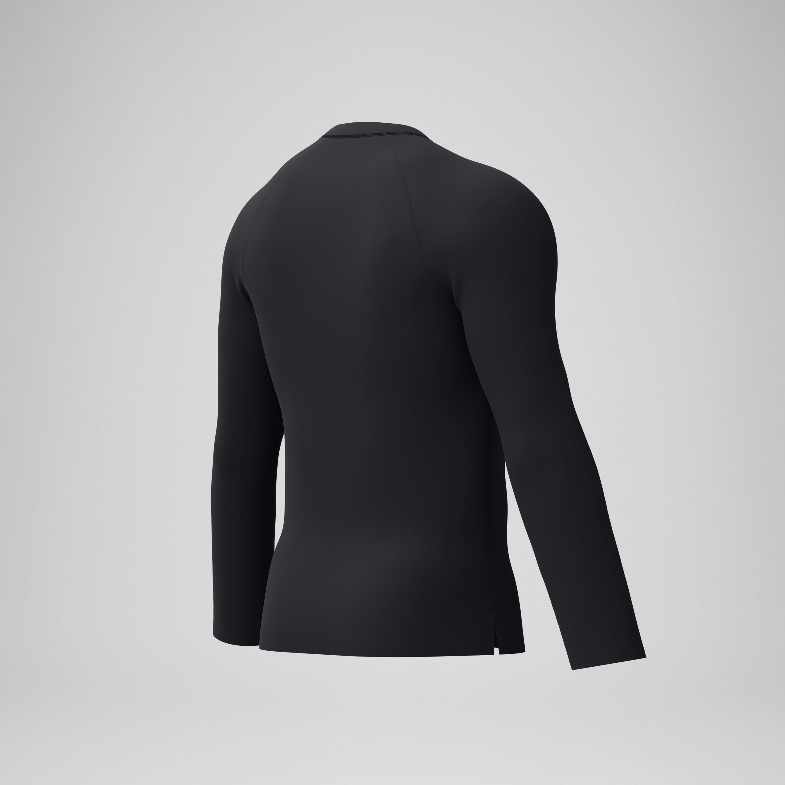 Men's Boom Solid Long Sleeve Rashguard Black - Image 7