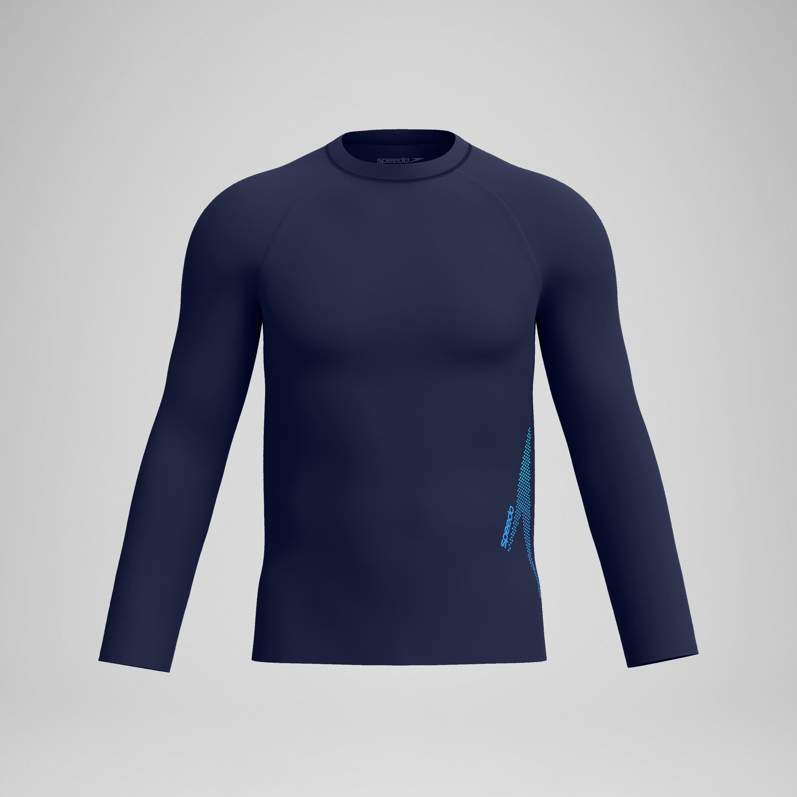 Men's Boom Solid Long Sleeve Rashguard Navy - Image 4