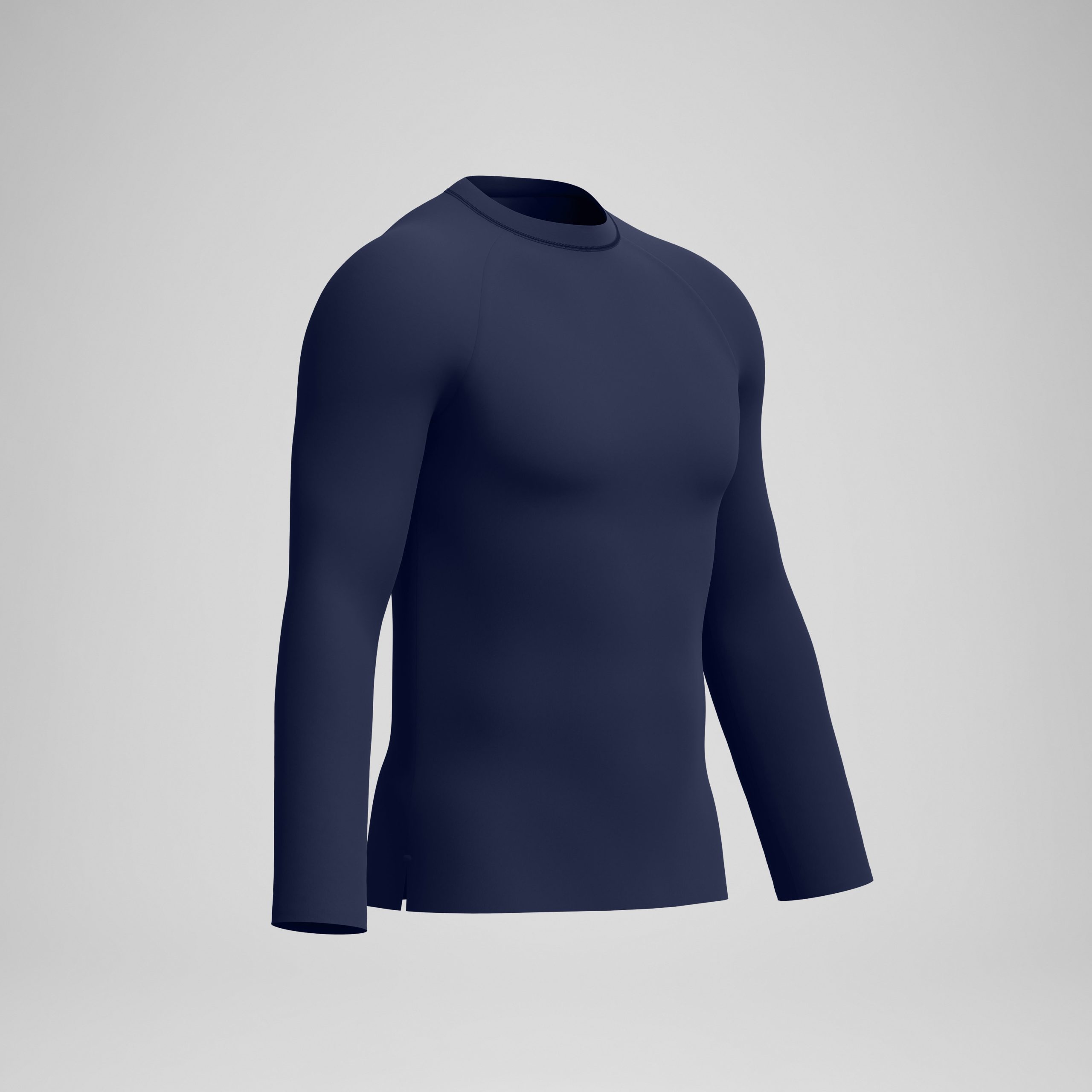 Men's Boom Solid Long Sleeve Rashguard Navy - Image 5
