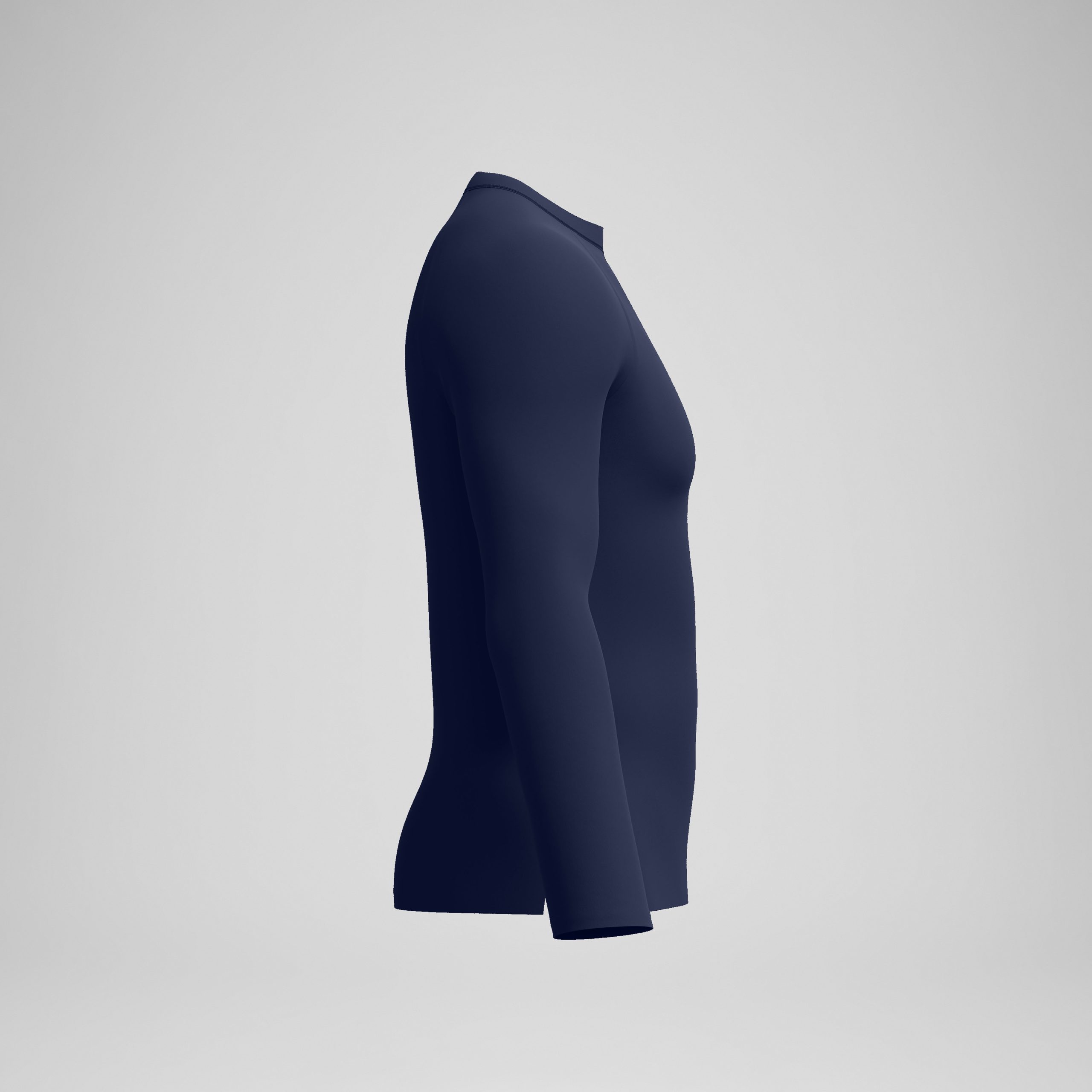 Men's Boom Solid Long Sleeve Rashguard Navy - Image 6