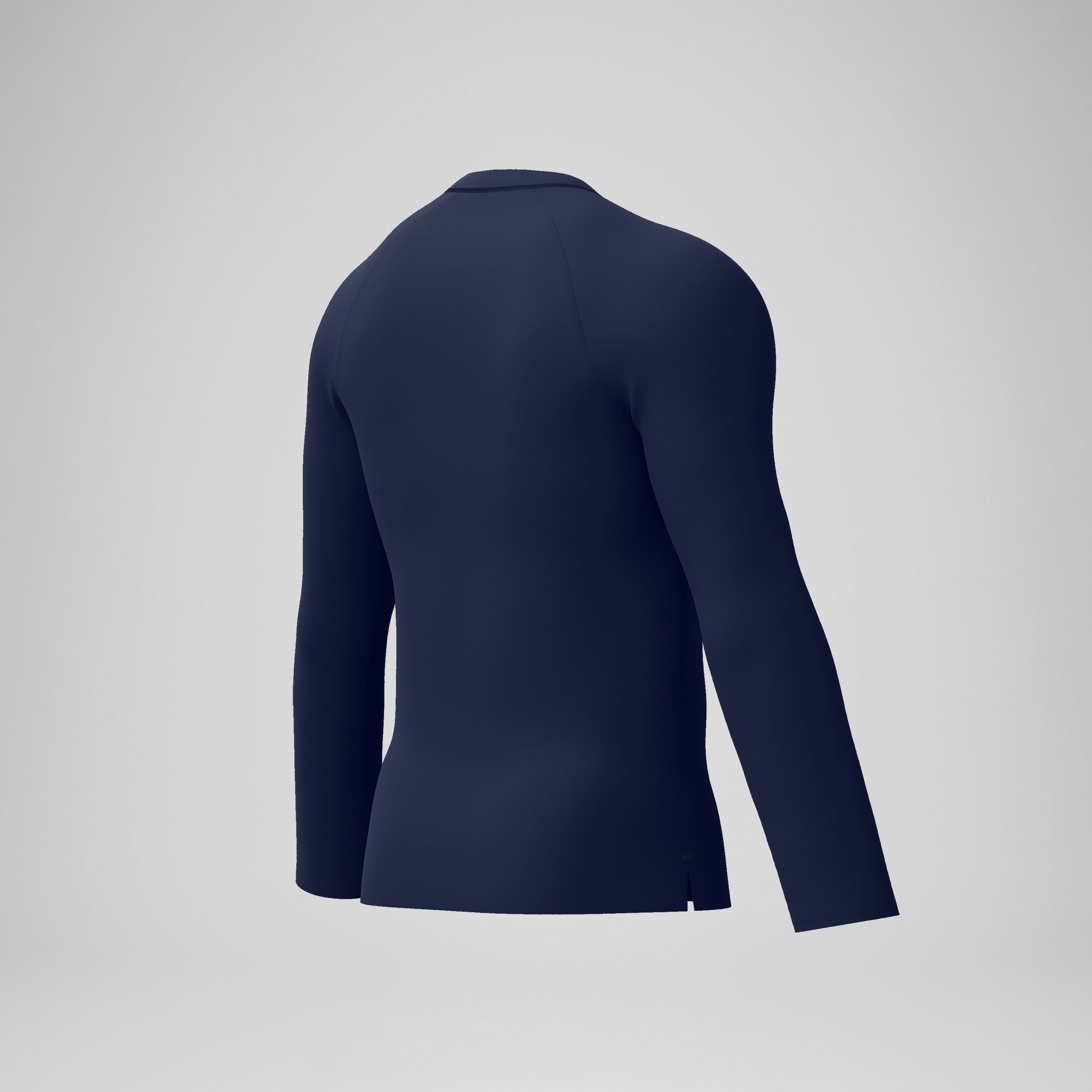 Men's Boom Solid Long Sleeve Rashguard Navy - Image 7