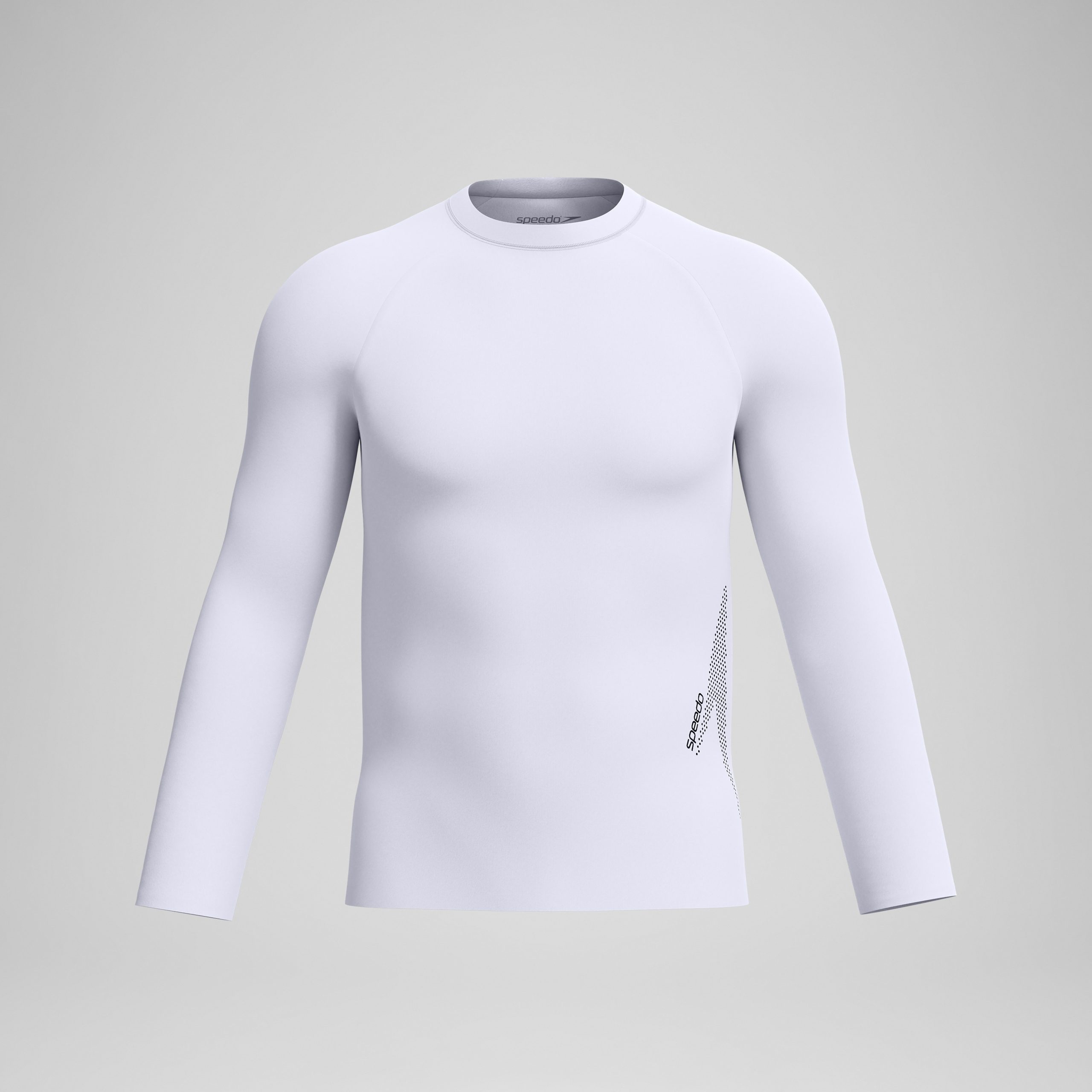 Men's Boom Solid Long Sleeve Rashguard White - Image 4