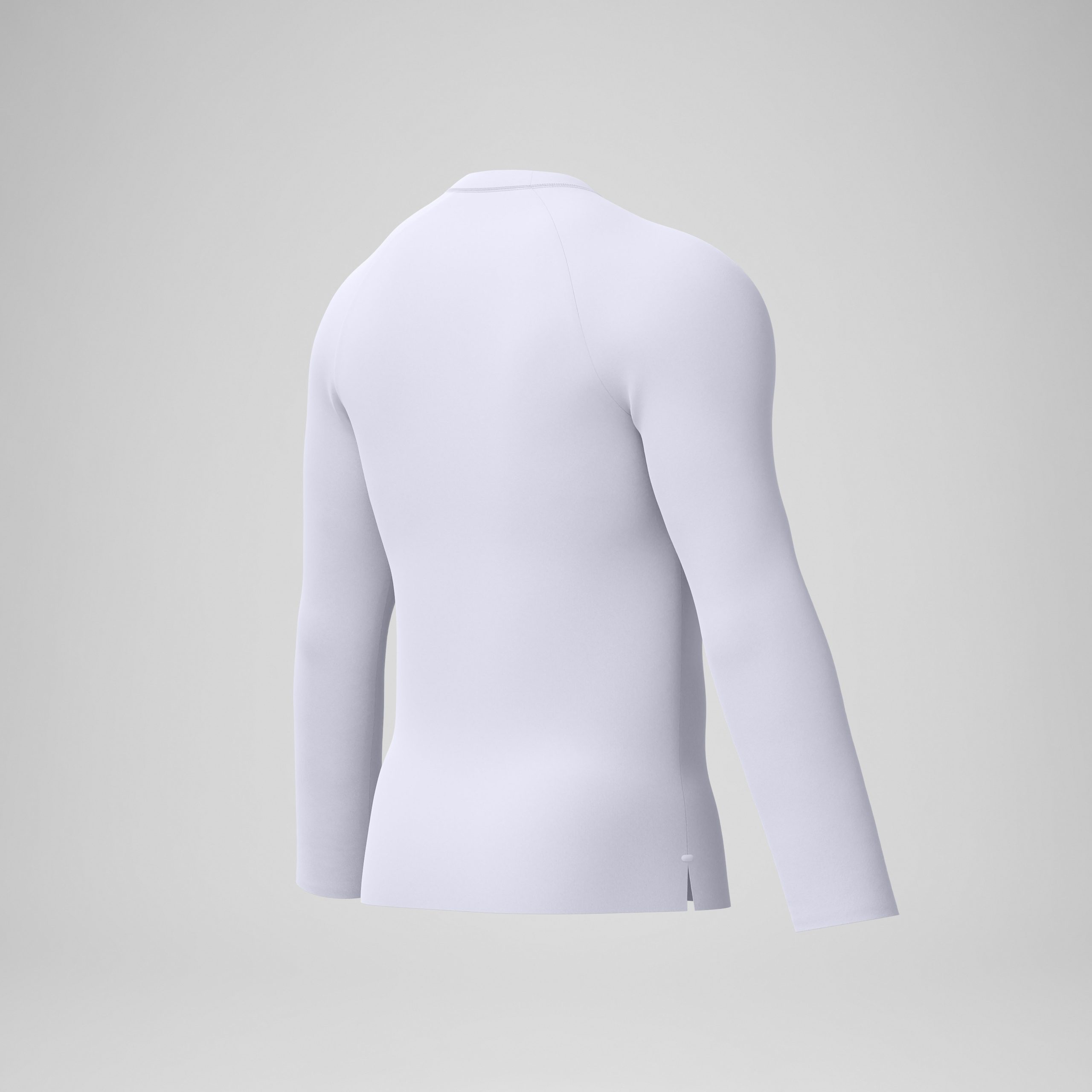 Men's Boom Solid Long Sleeve Rashguard White - Image 6