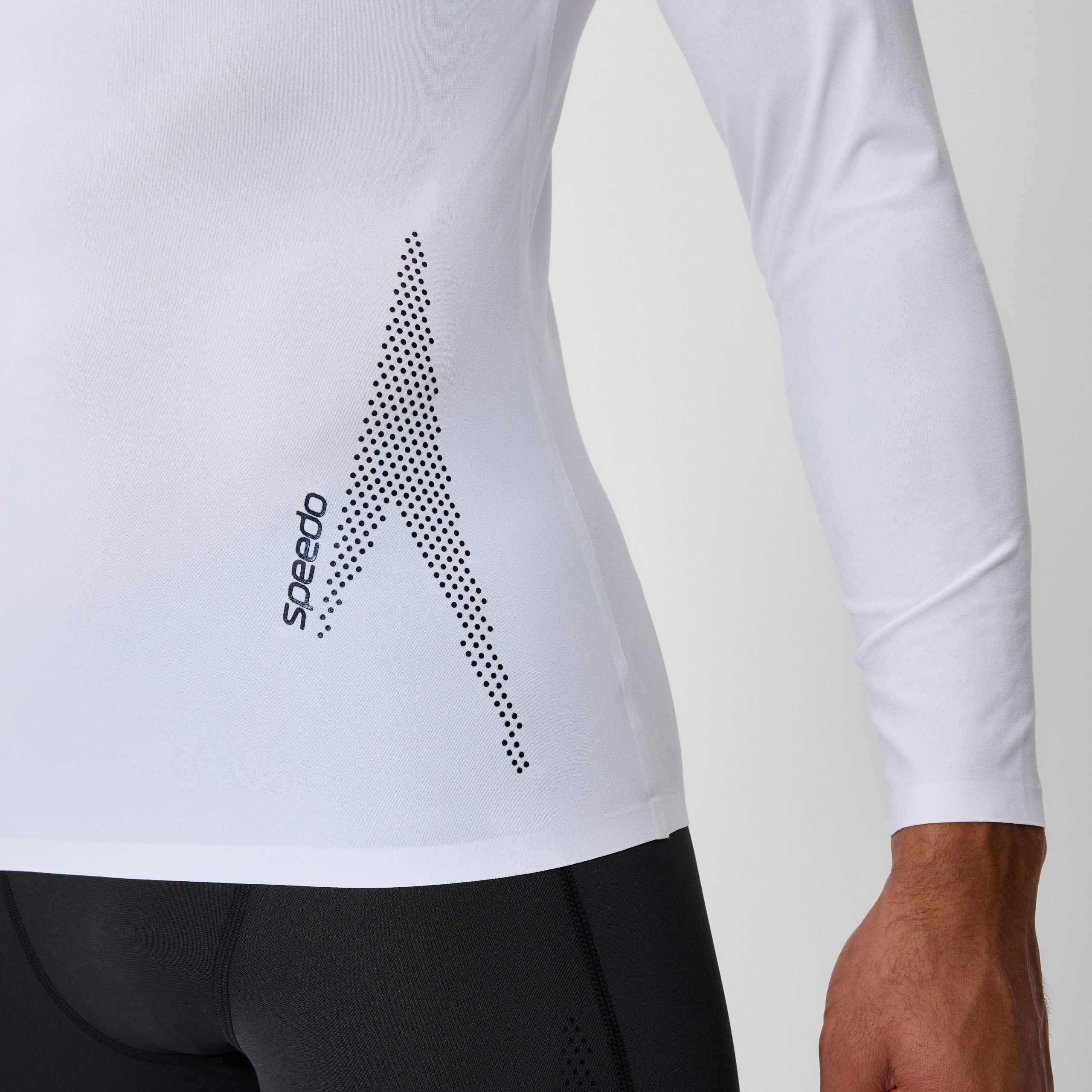 Men's Boom Solid Long Sleeve Rashguard White - Image 7