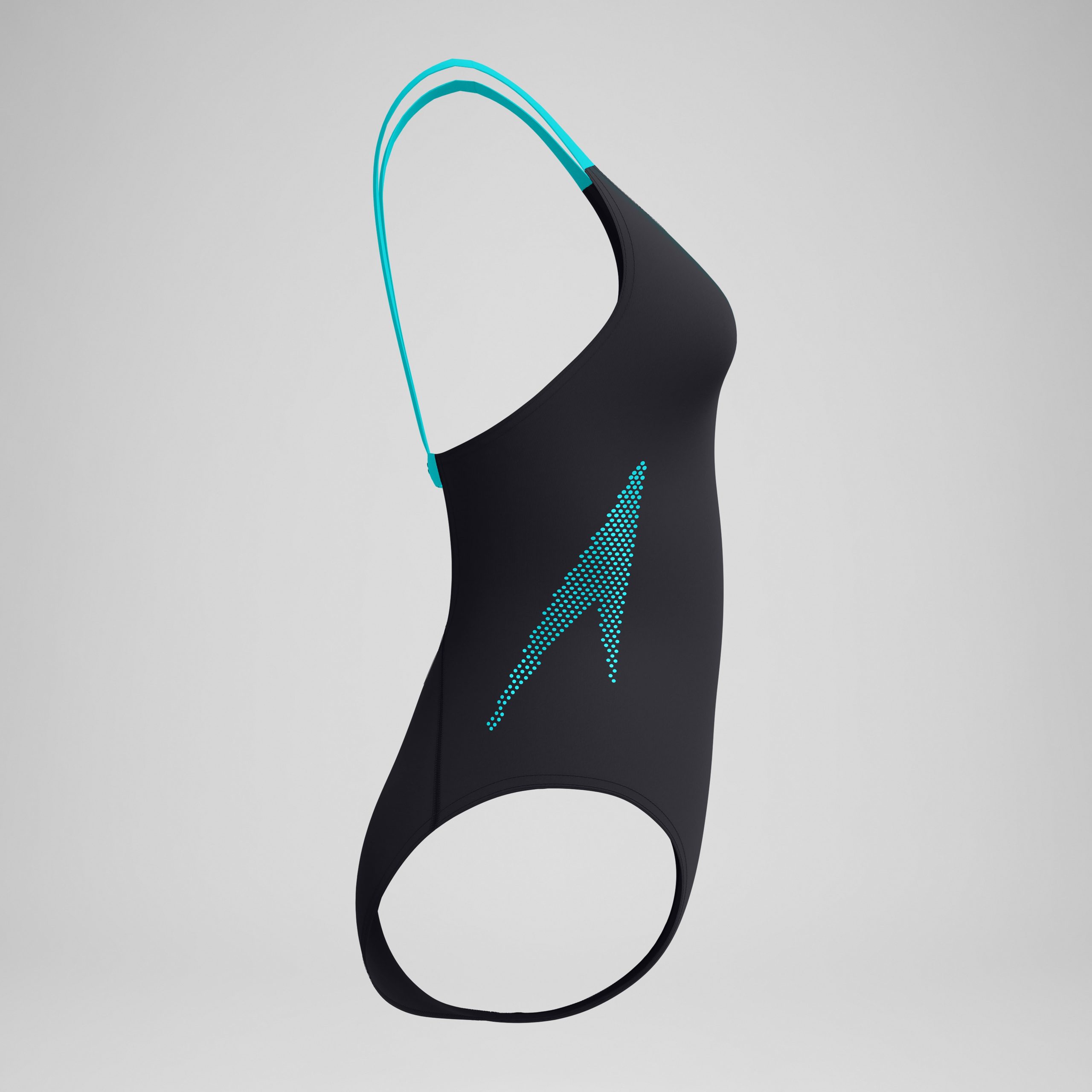 Women's Boom Solid Leaderback One Piece Black/Turquoise - Image 6
