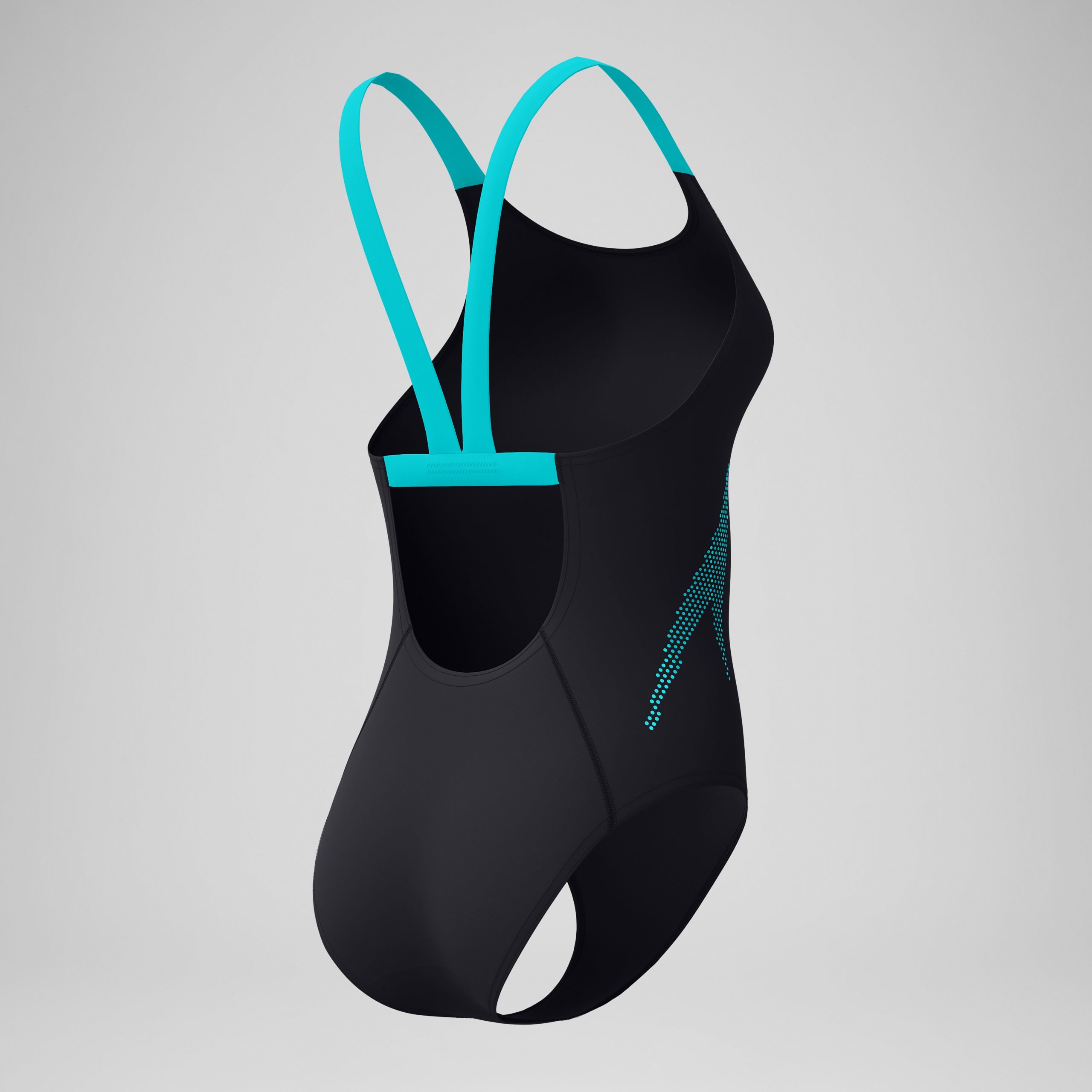 Women's Boom Solid Leaderback One Piece Black/Turquoise - Image 7