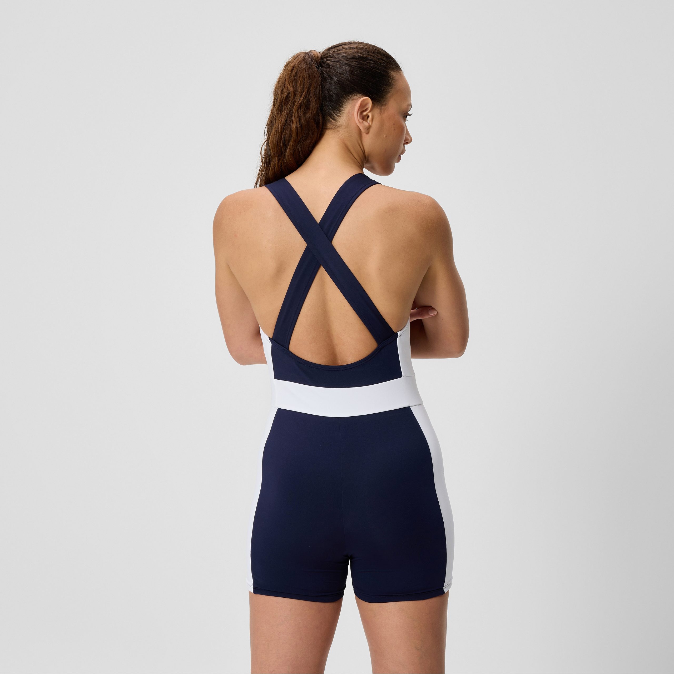 Women's Jetstream Colorblock Legsuit Navy/White - Image 3