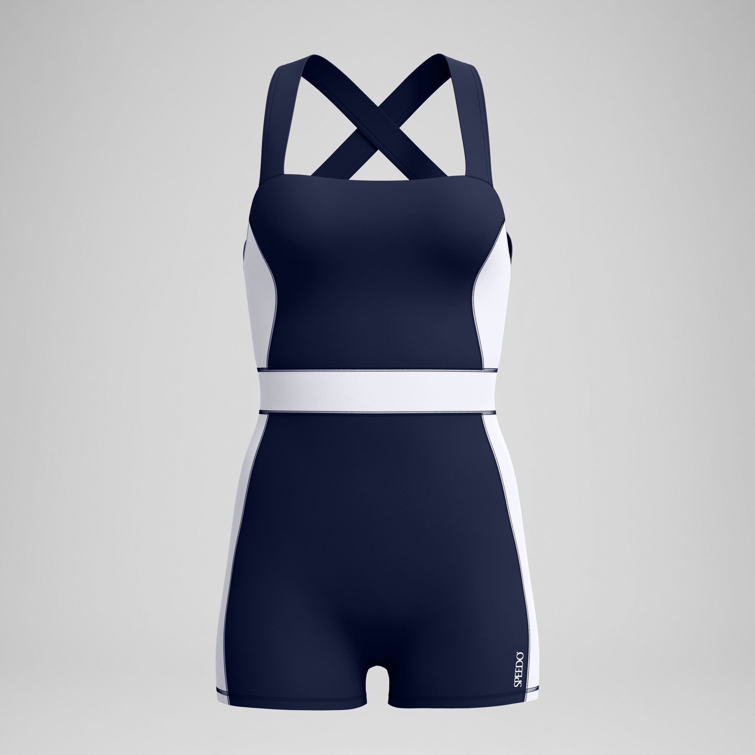 Women's Jetstream Colorblock Legsuit Navy/White - Image 4