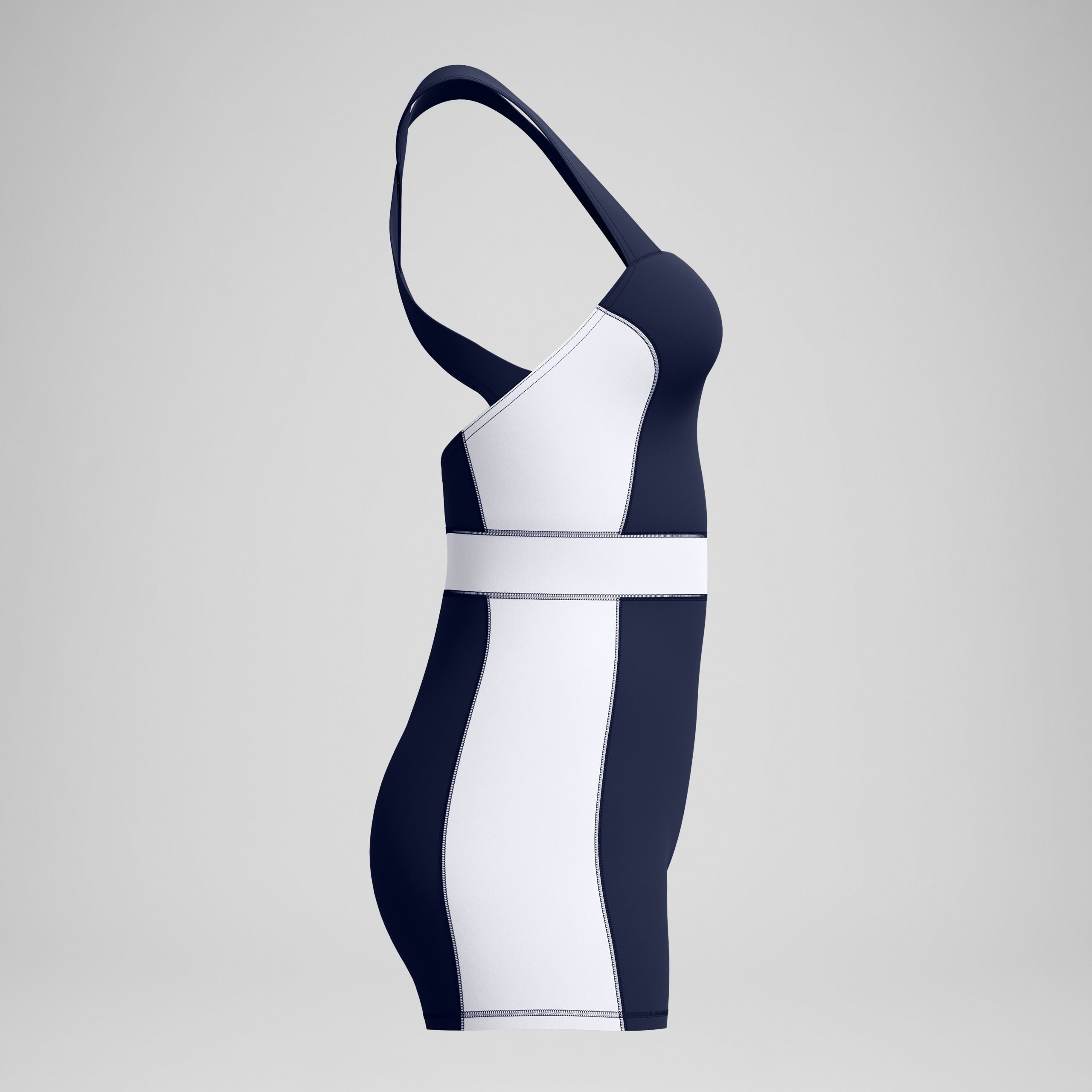 Women's Jetstream Colorblock Legsuit Navy/White - Image 6
