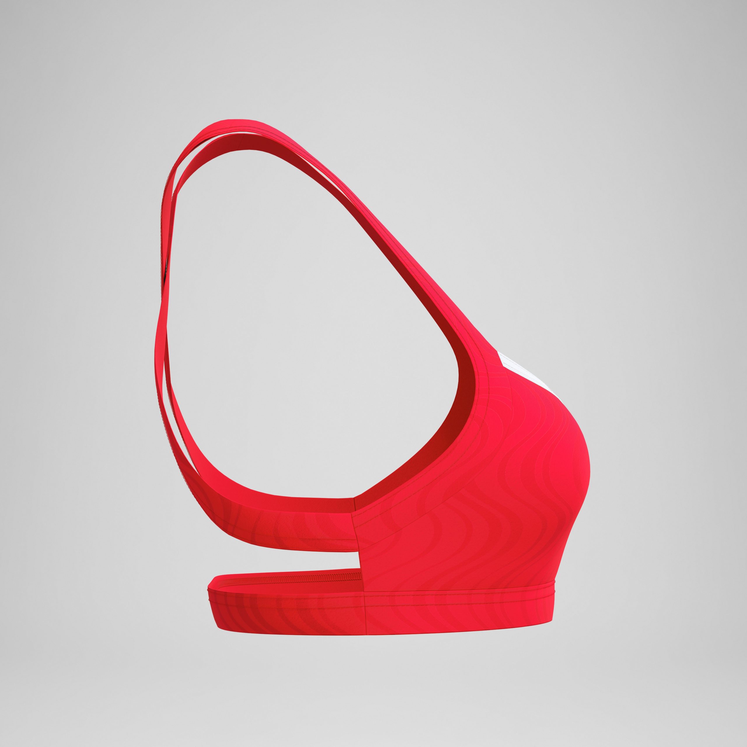 Women's Jetstream Textured Crossback Bikini Top Red/White - Image 6