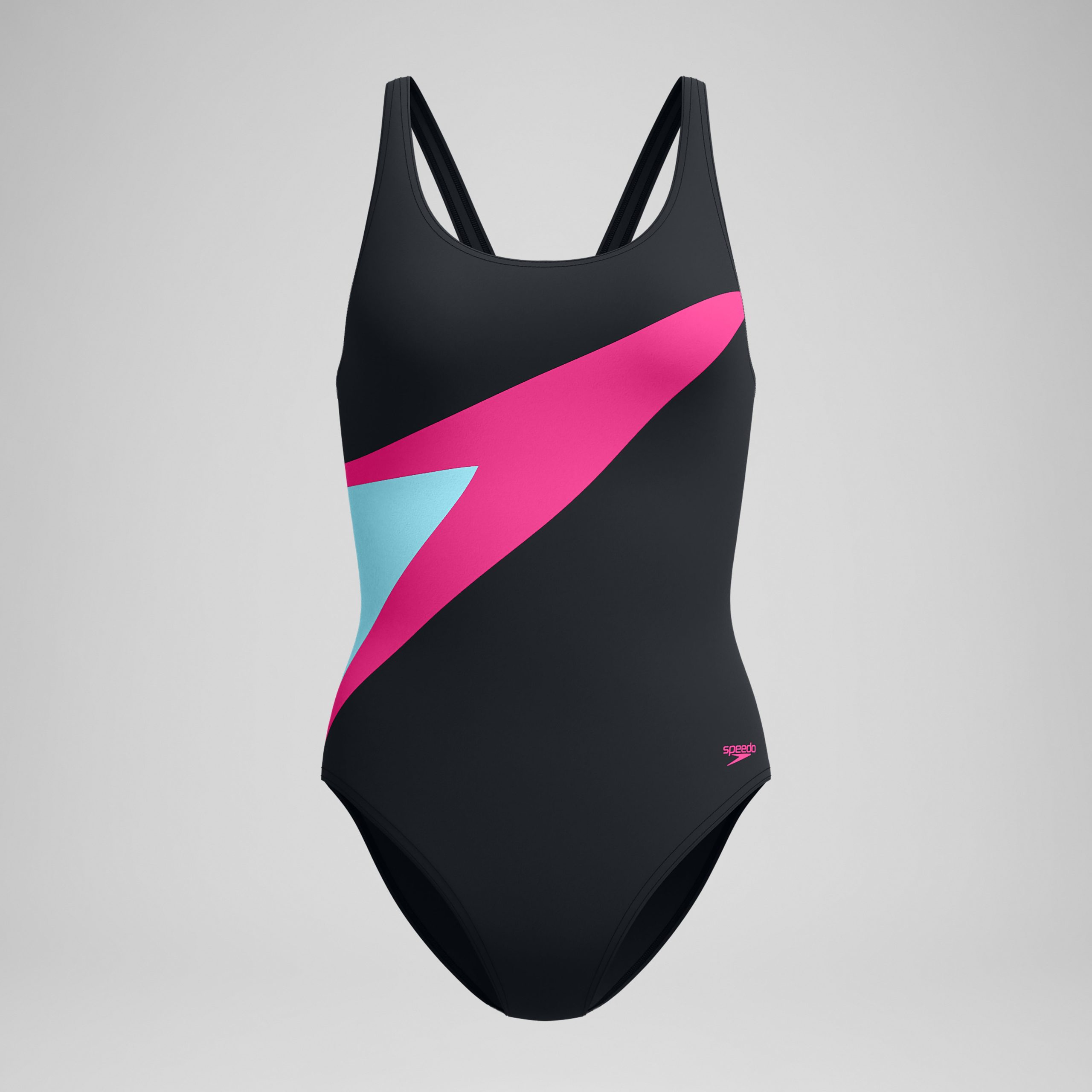 Women's Hyperboom Butterfly Back One Piece Black/Pink - Image 4