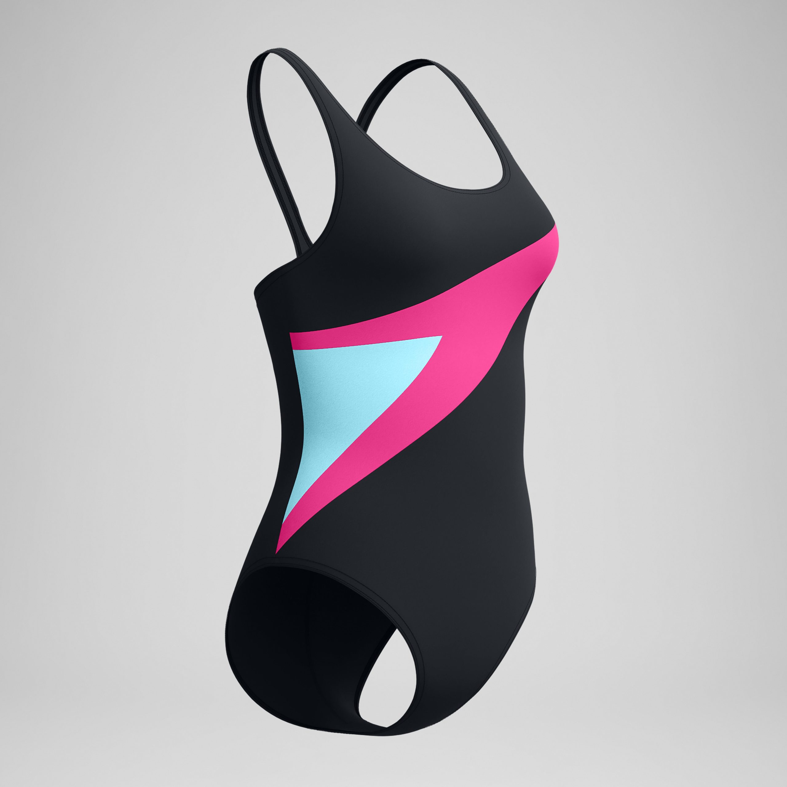 Women's Hyperboom Butterfly Back One Piece Black/Pink - Image 5