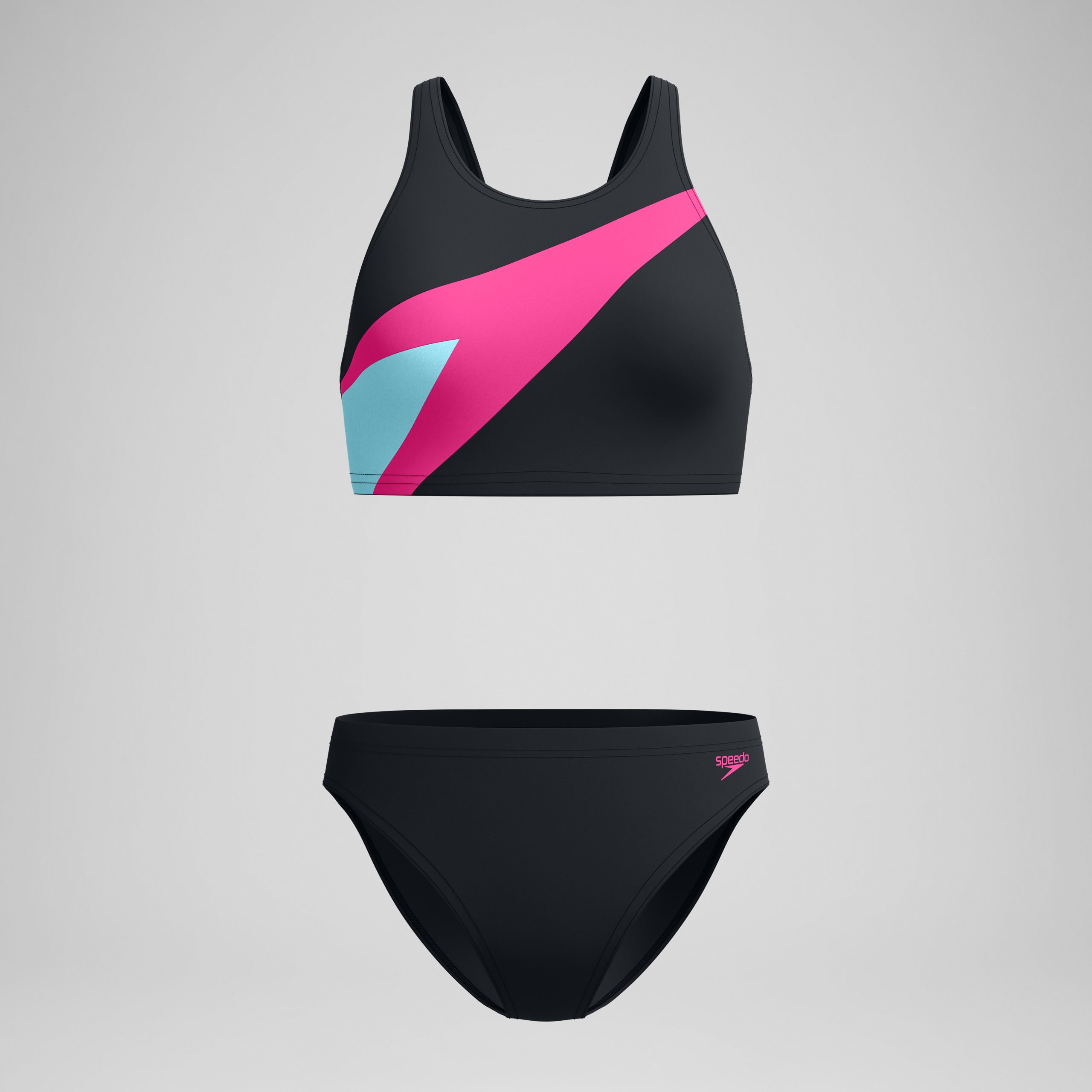 Women's Hyperboom Butterfly Back Two Piece Black/Pink - Image 4