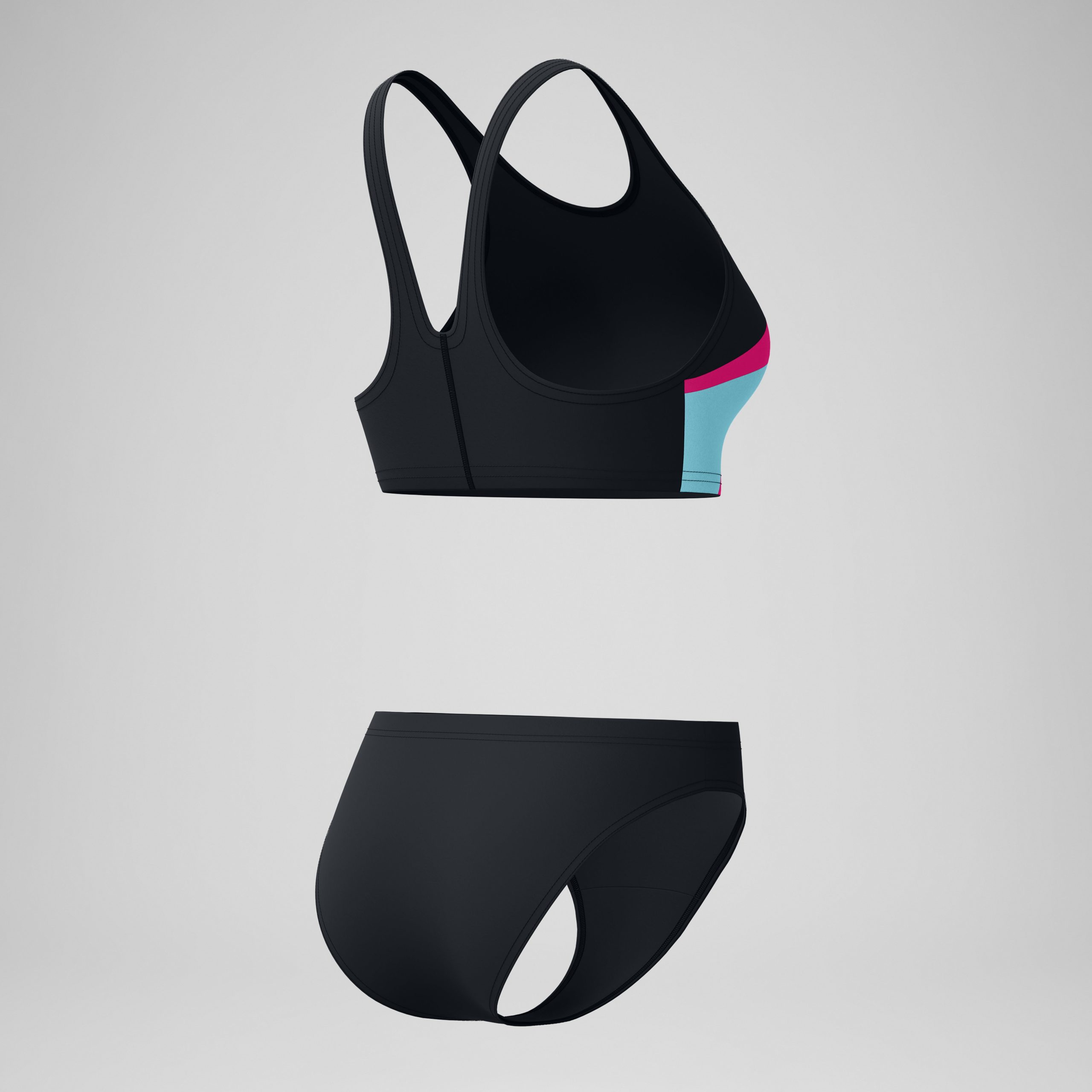 Women's Hyperboom Butterfly Back Two Piece Black/Pink - Image 7