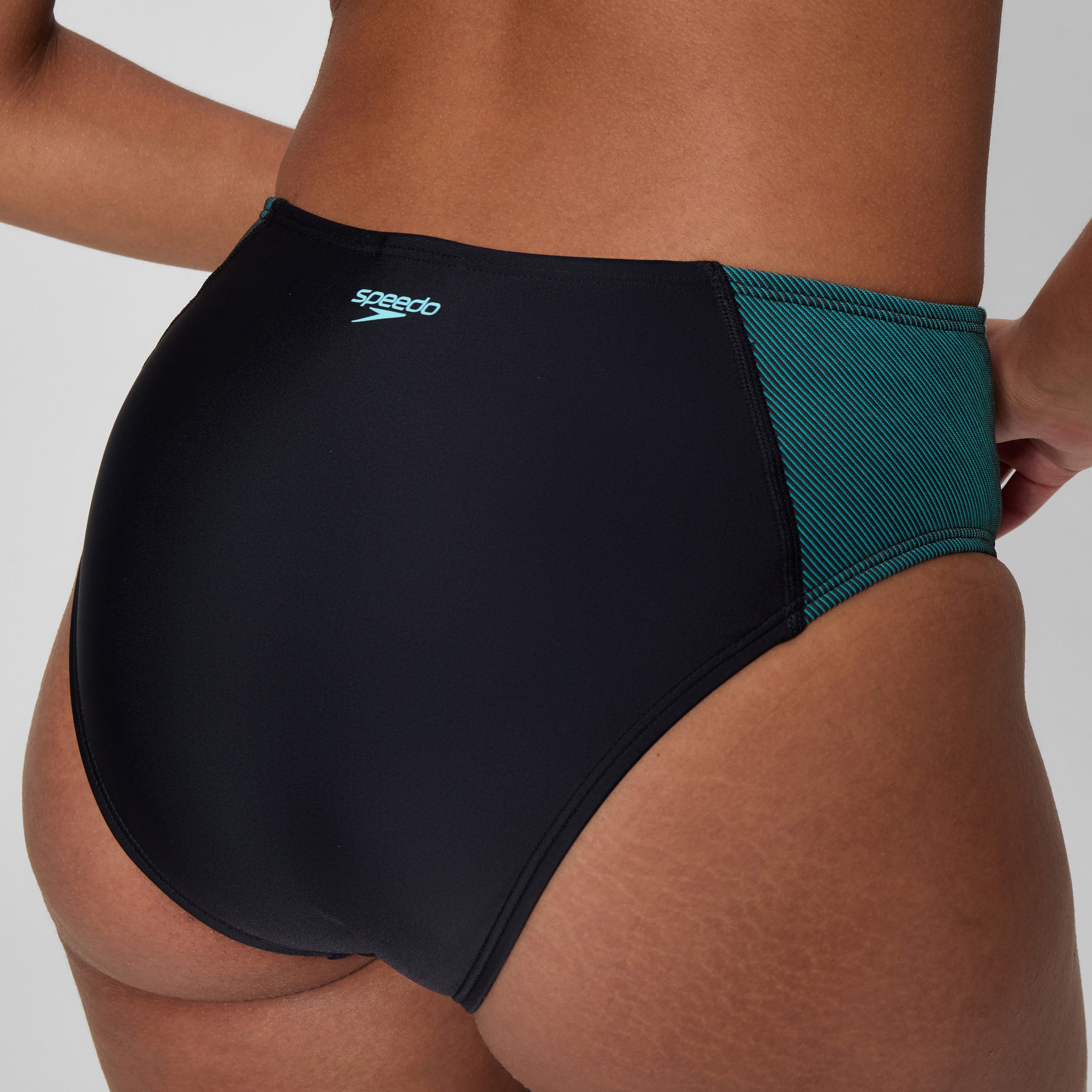 Women's Quantum Rib Splice Bikini Set Black/Blue - Image 8