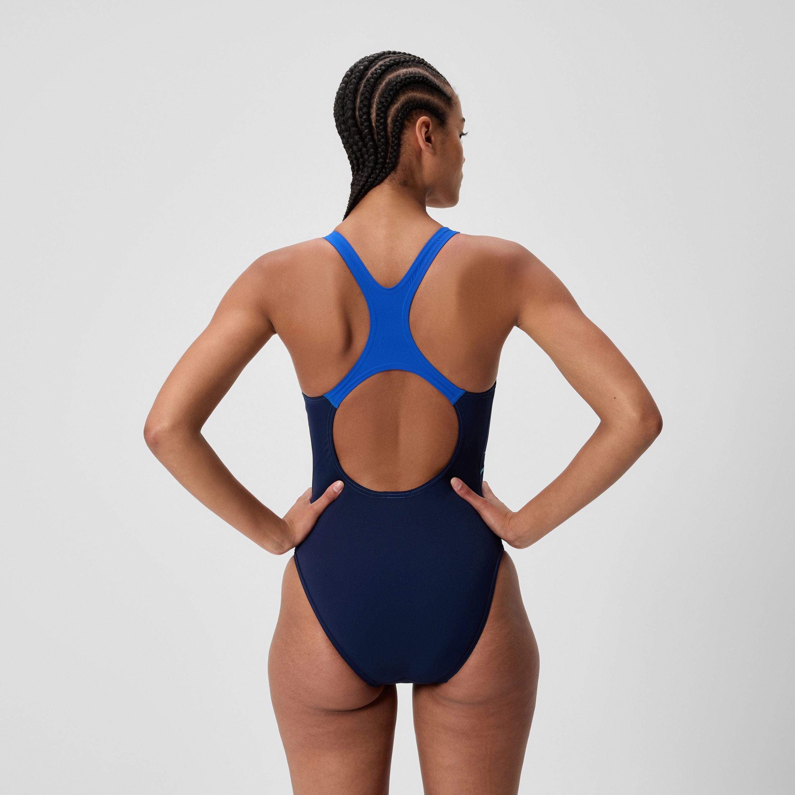 Women's Medley Logo Medalist One Piece Navy/Blue - Image 3
