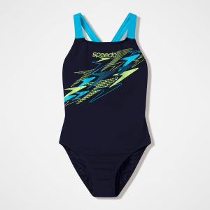 Women's Medley Logo Medalist One Piece Black/Turquoise