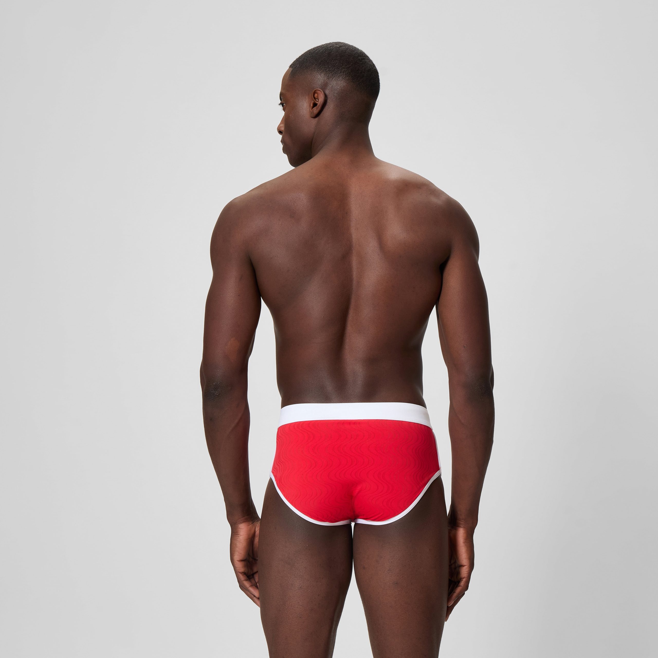 Men's Jetstream Textured Brief Red - Image 3
