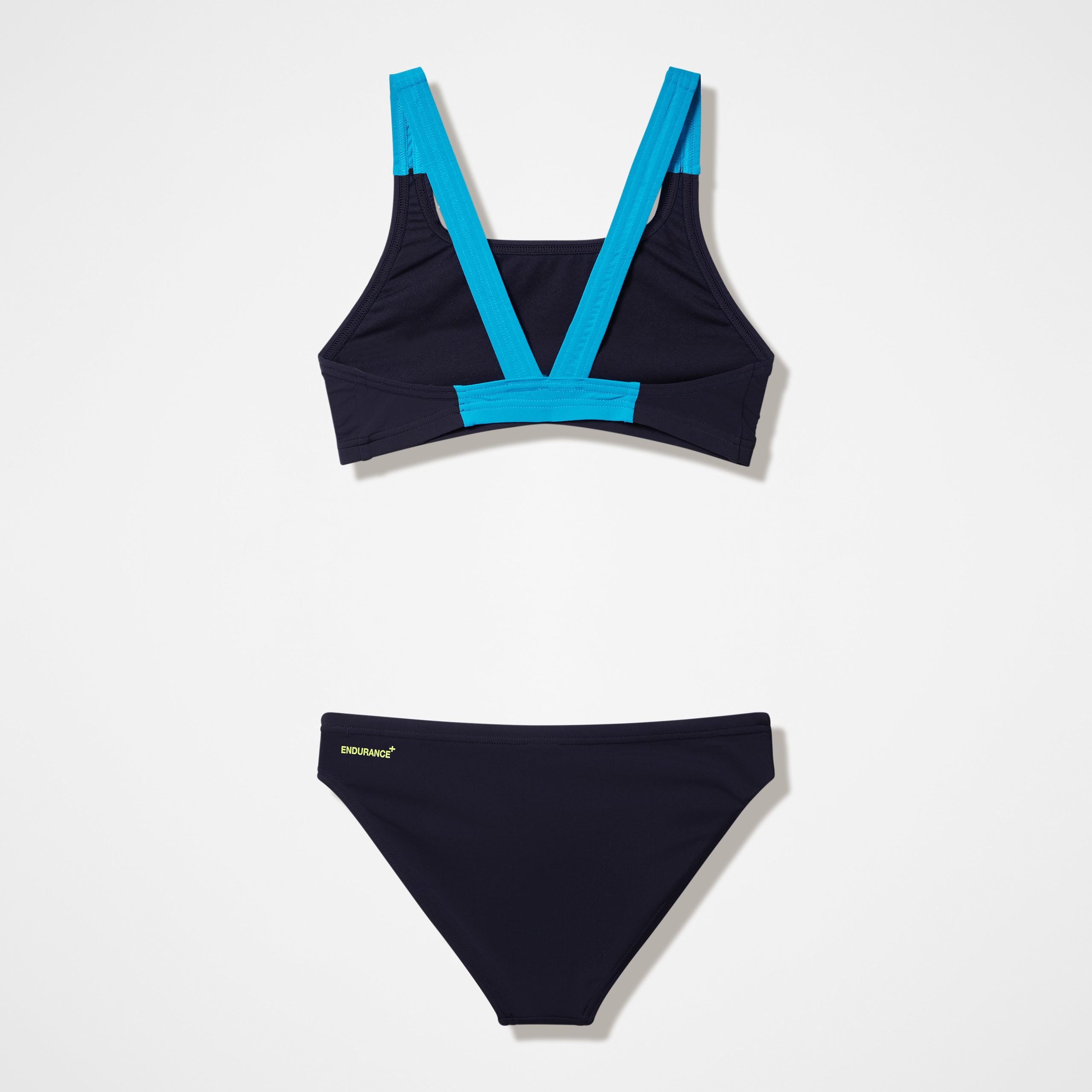 Women's Medley Logo V-Back Two Piece Black/Turquoise - Image 2