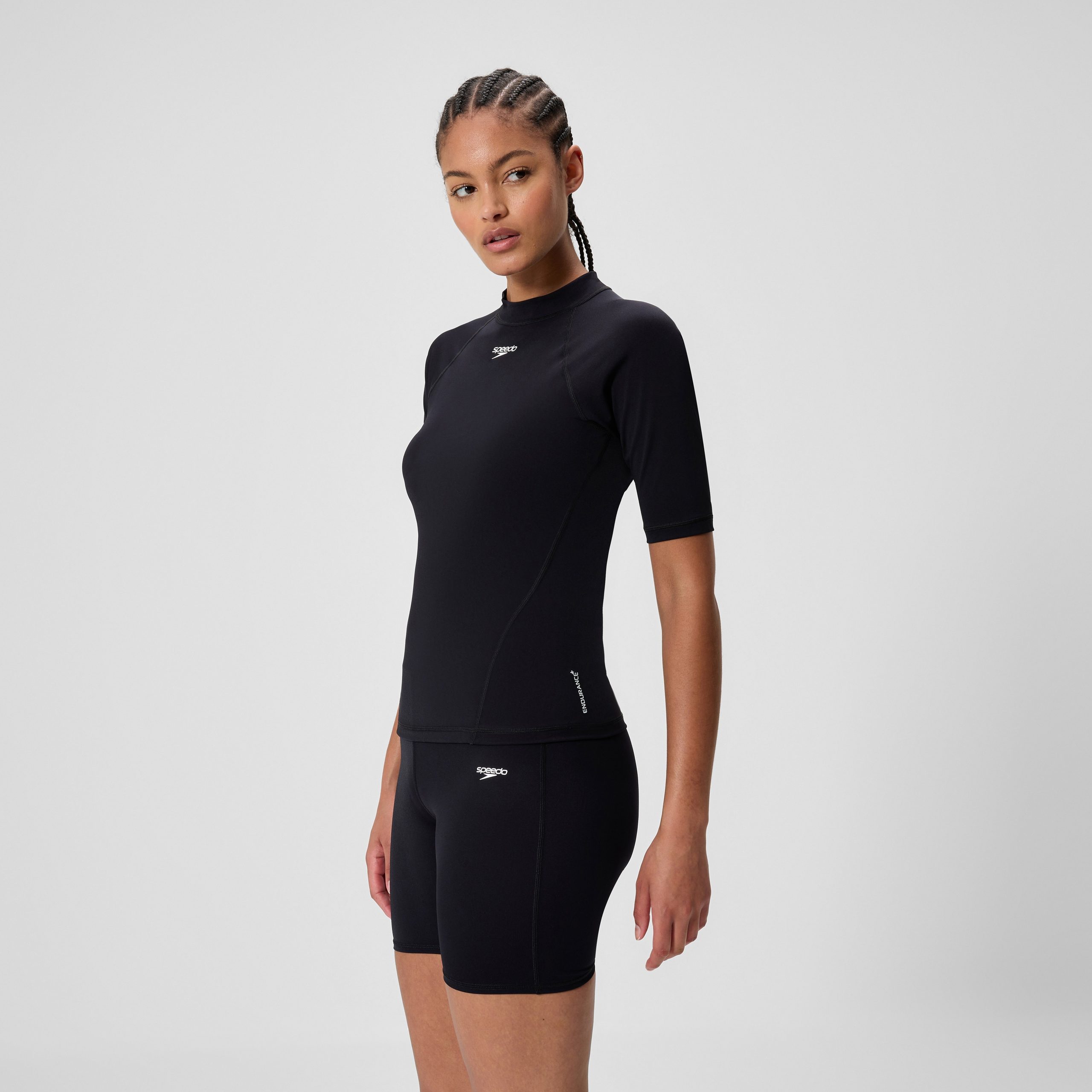 Women's Endurance+ Short Sleeve Rashguard Black - Image 2