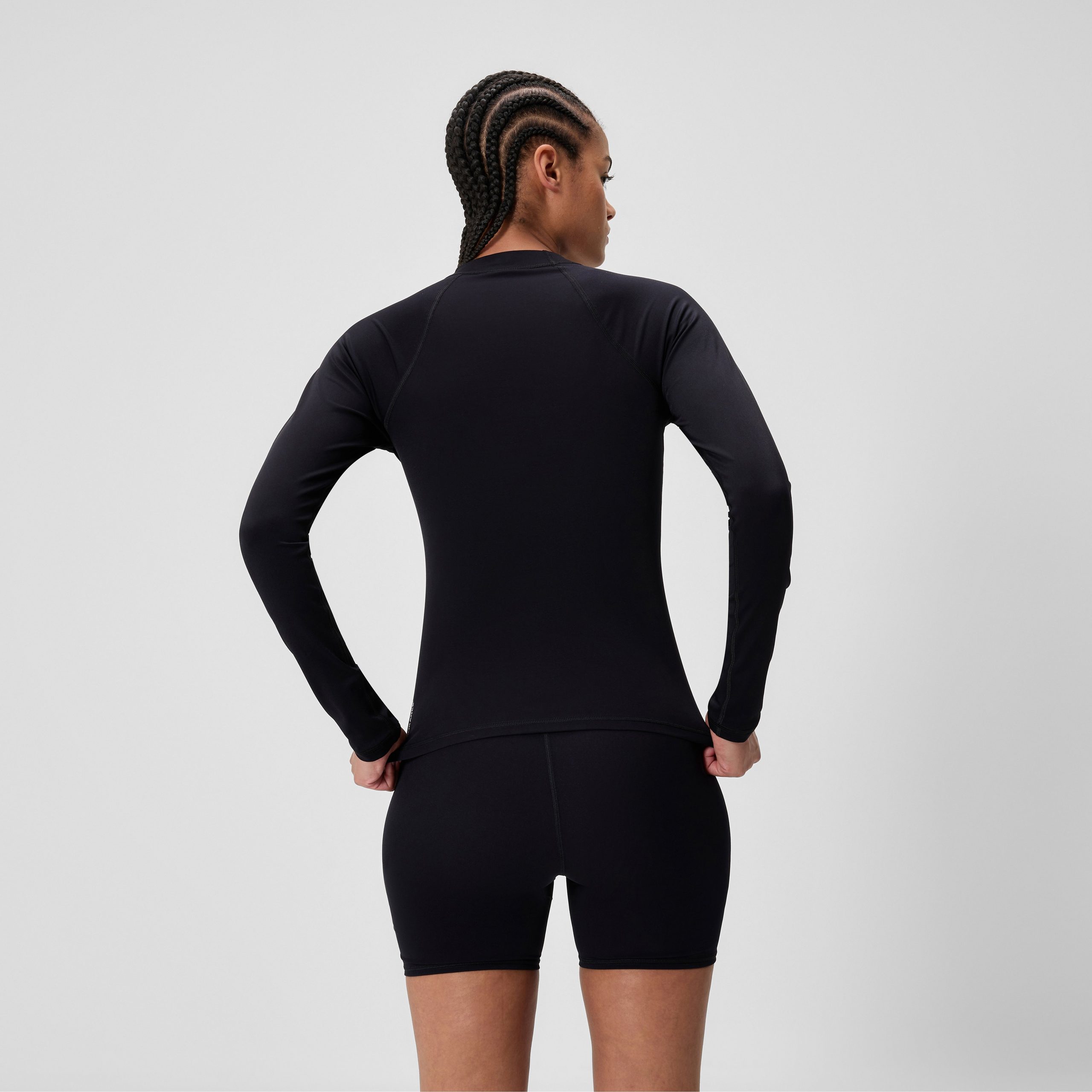 Women's Endurance+ Long Sleeve Rashguard Black - Image 3