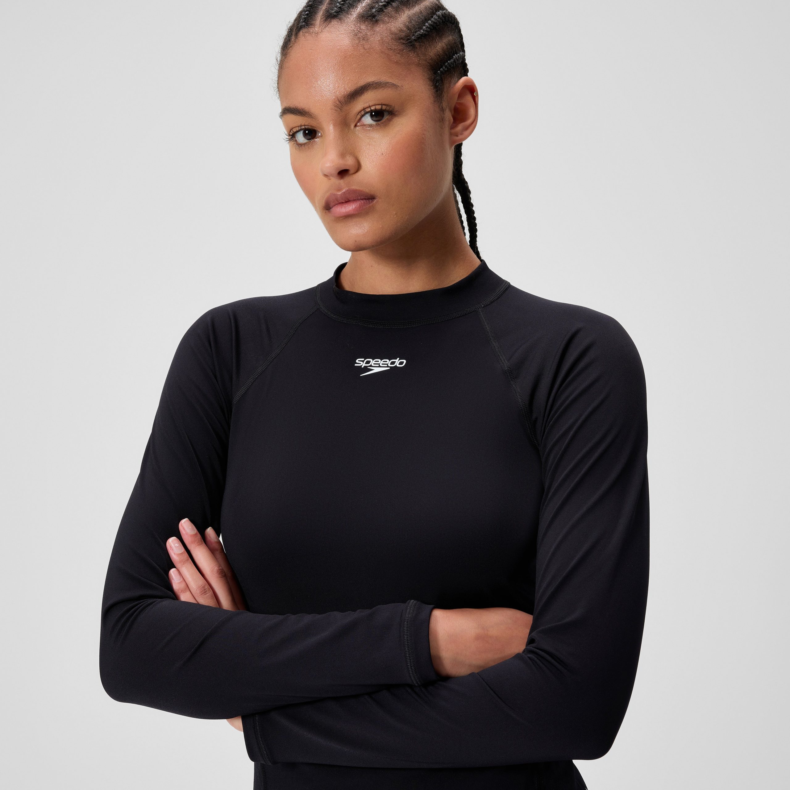 Women's Endurance+ Long Sleeve Rashguard Black - Image 9