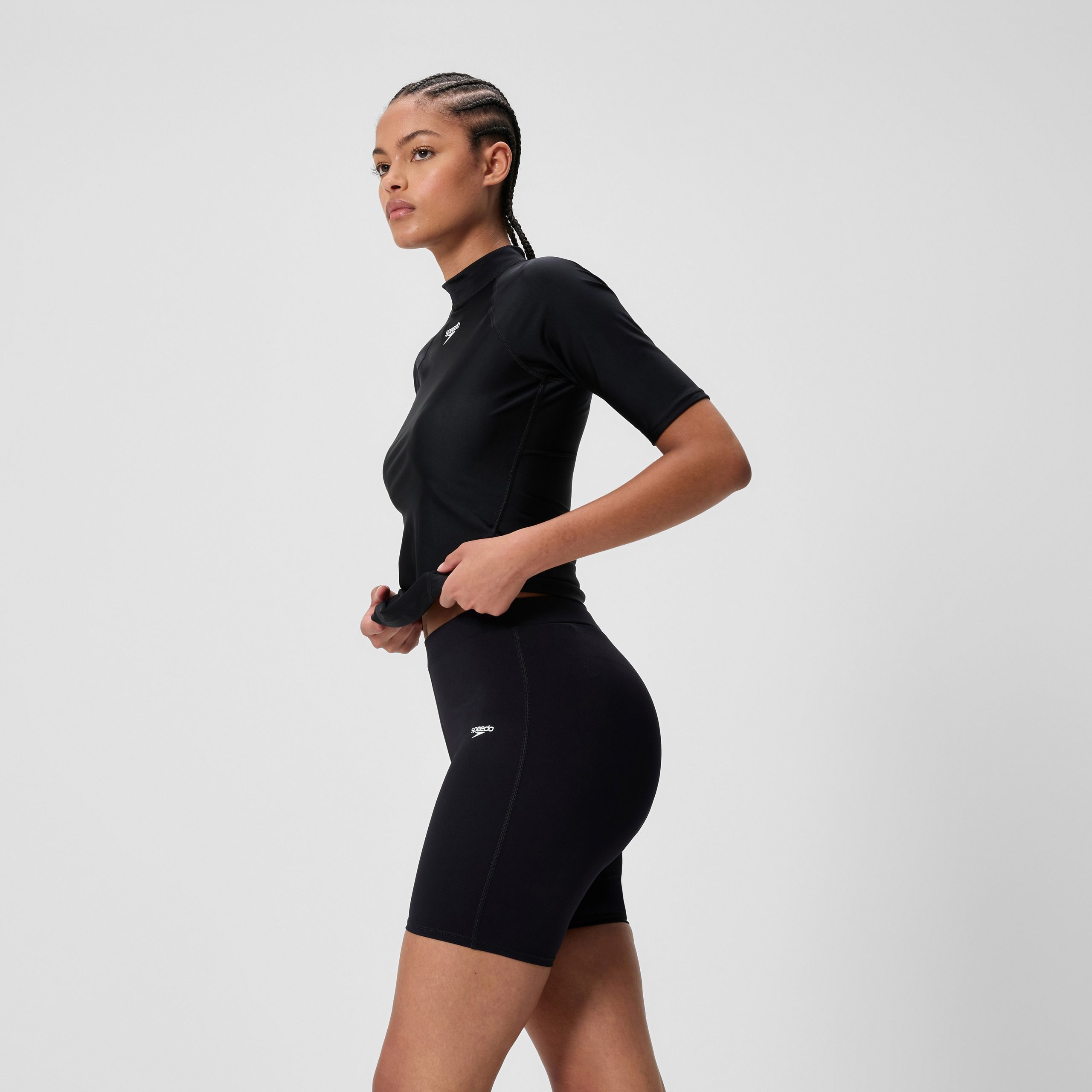 Women's Endurance+ Swim Leggings Black - Image 2