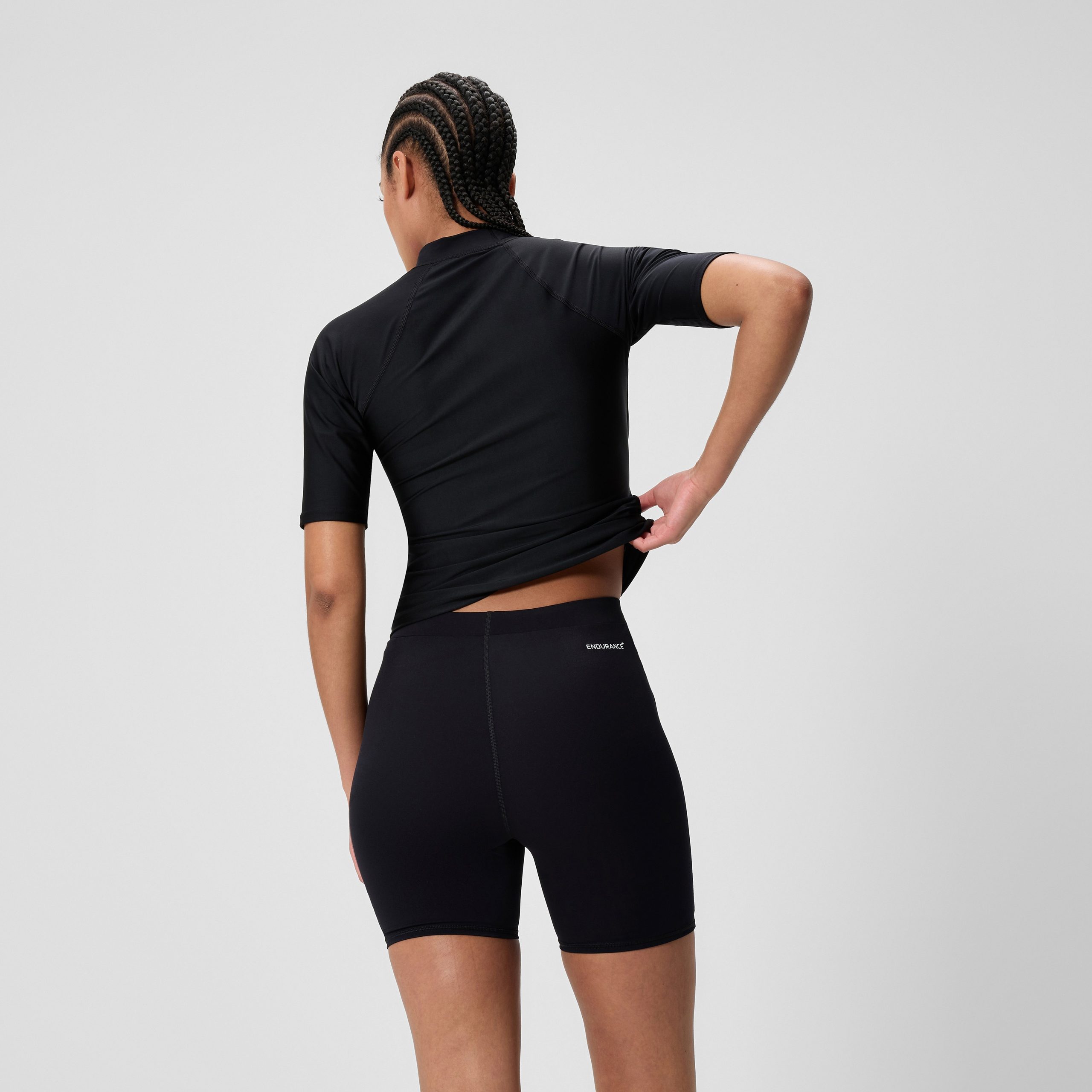Women's Endurance+ Swim Leggings Black - Image 3