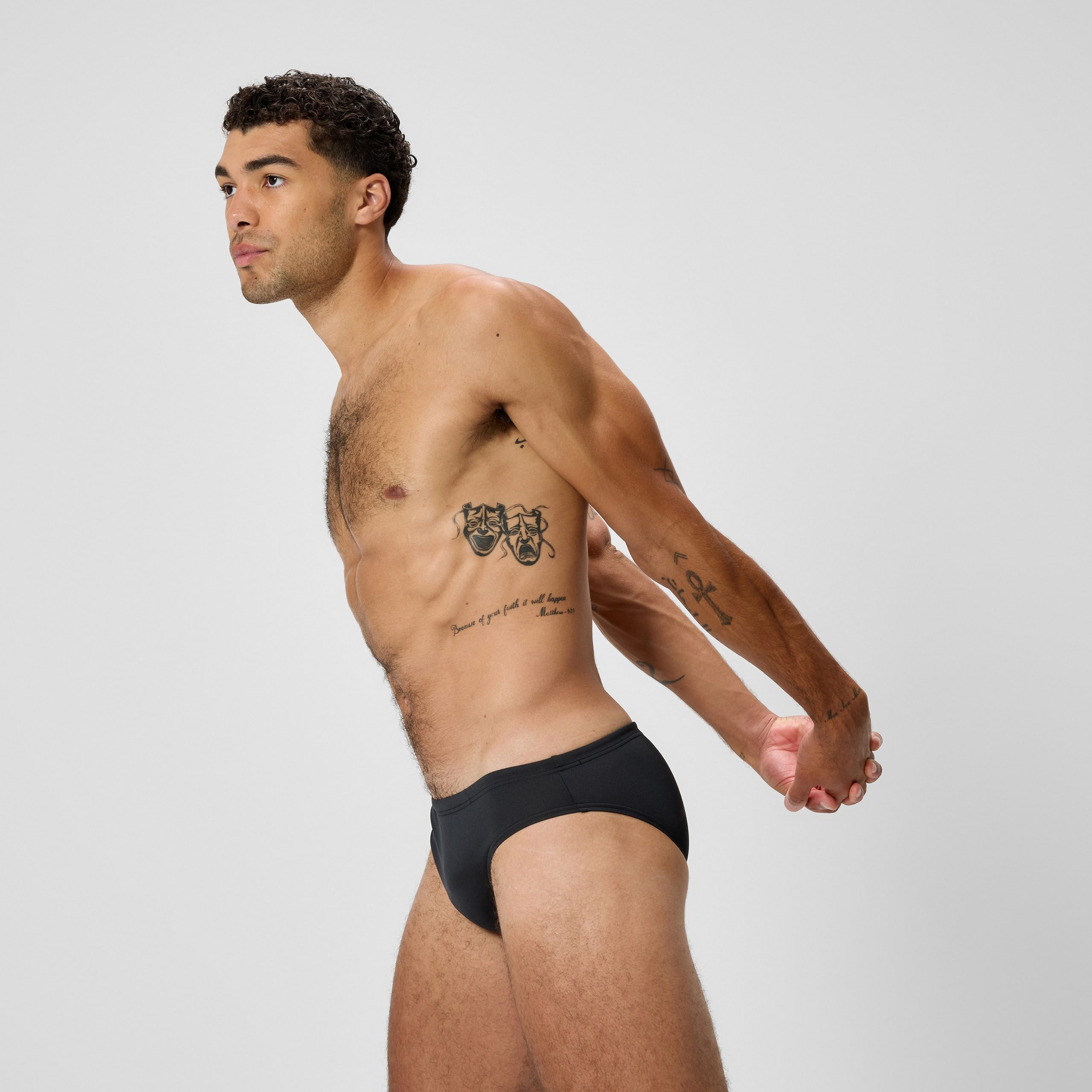 Men's Boom Solid Brief Black - Image 2