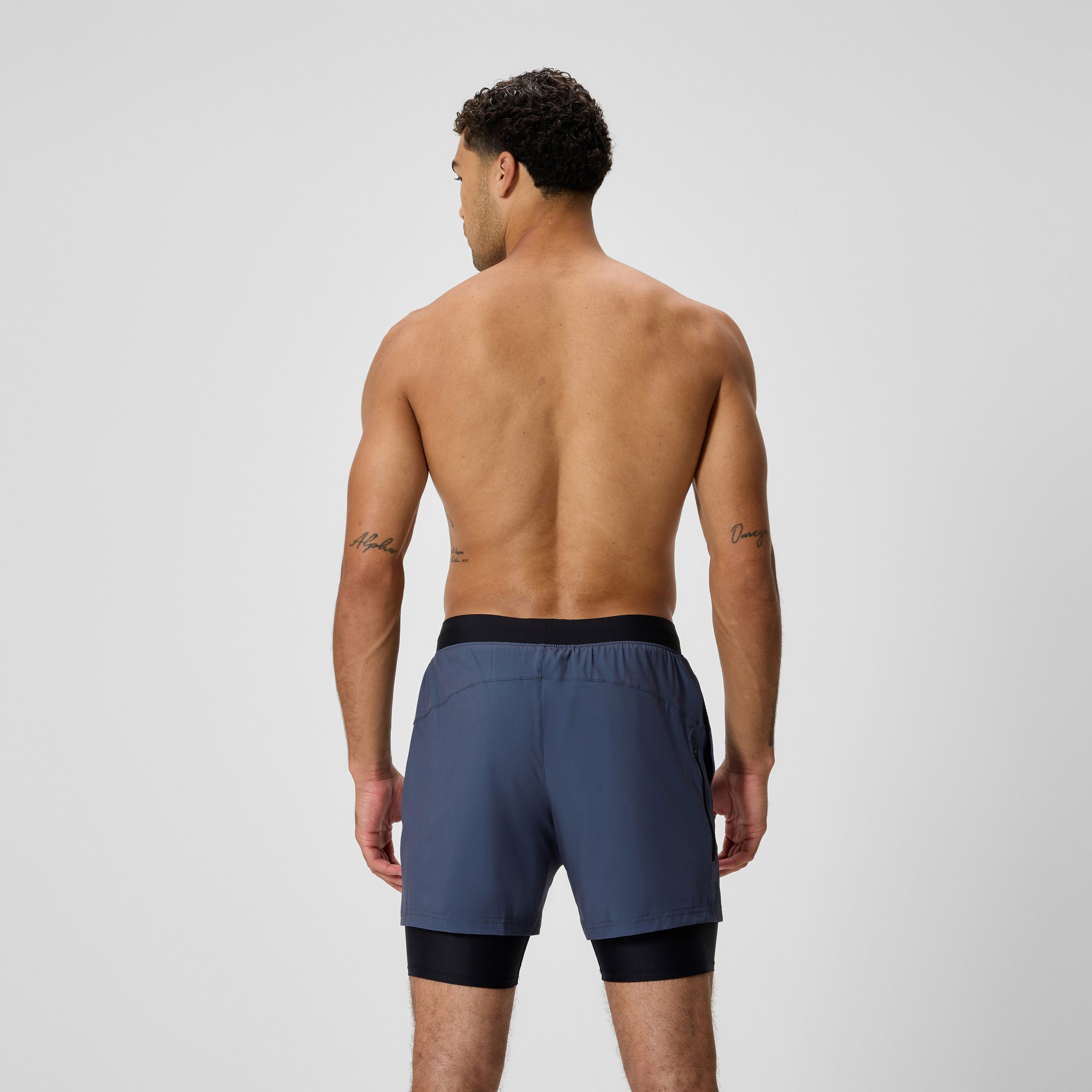 Men's Swim Shorts with Jammer Gray/Black - Image 3