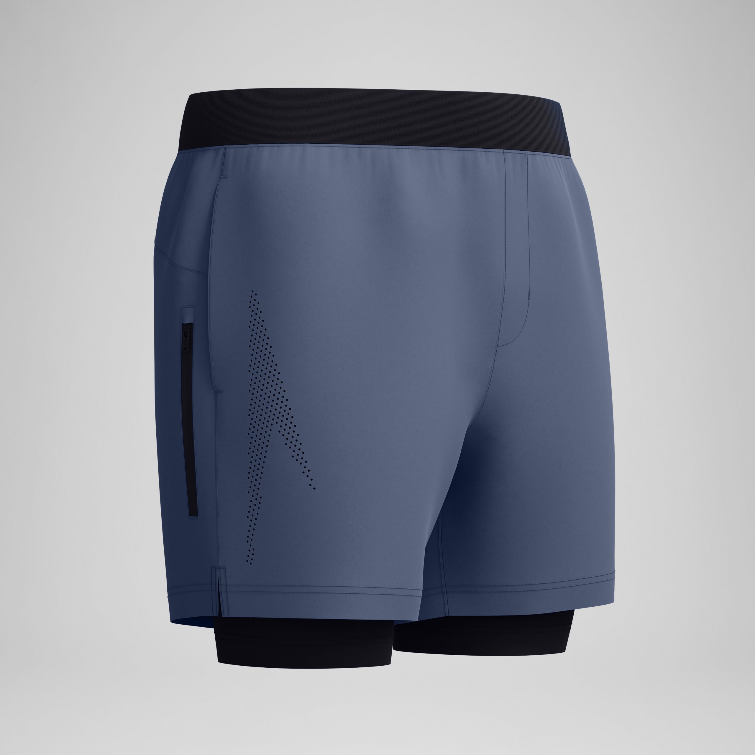Men's Swim Shorts with Jammer Gray/Black - Image 5
