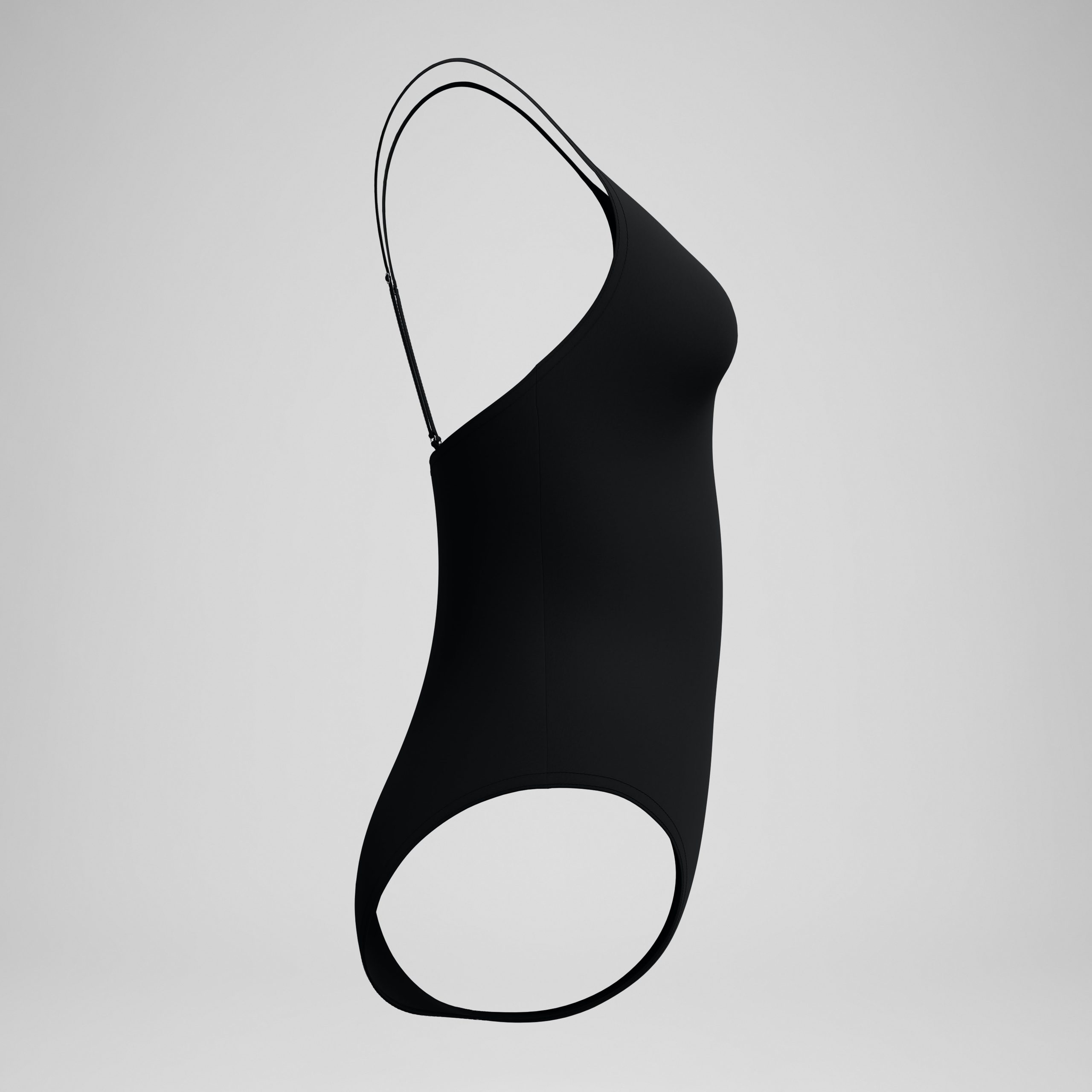 Women's Solid V-Neck One Piece Black - Image 6