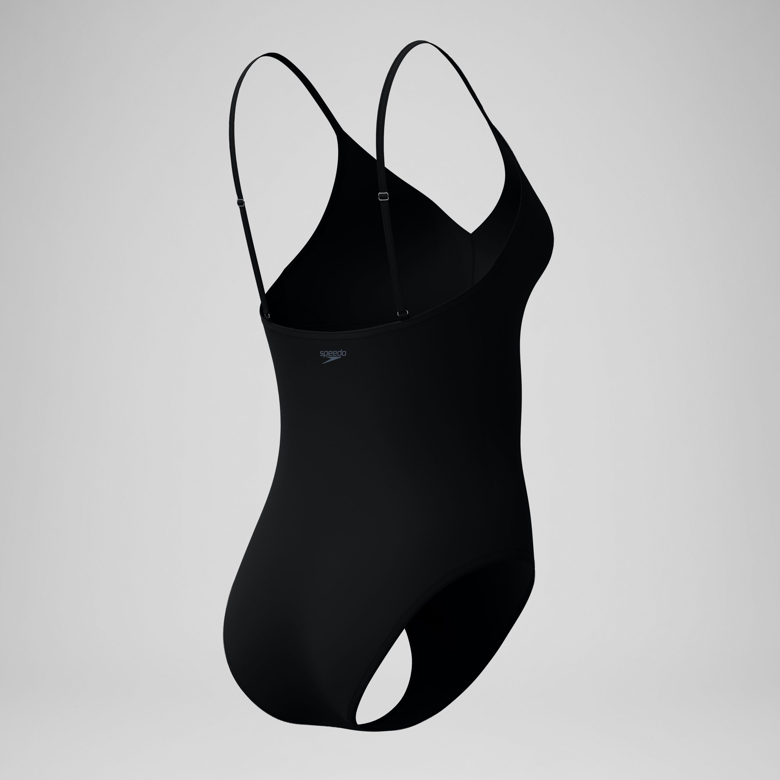 Women's Solid V-Neck One Piece Black - Image 7