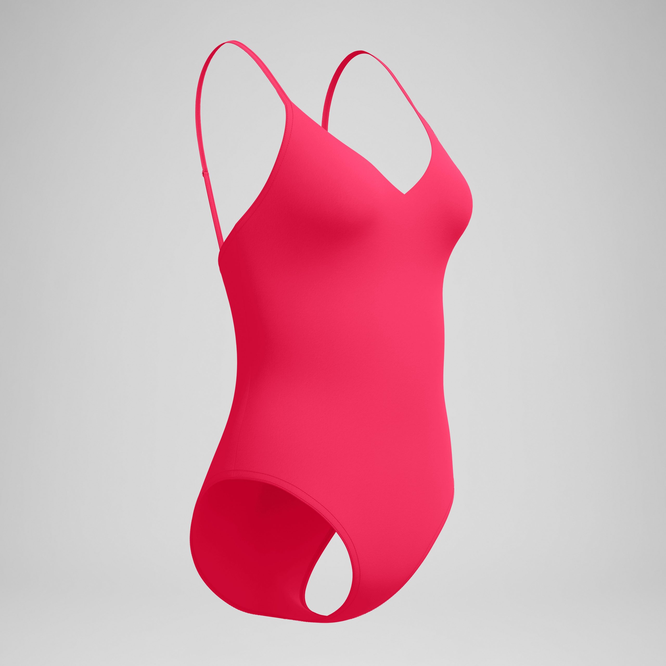 Women's Solid V-Neck One Piece Ruby - Image 5