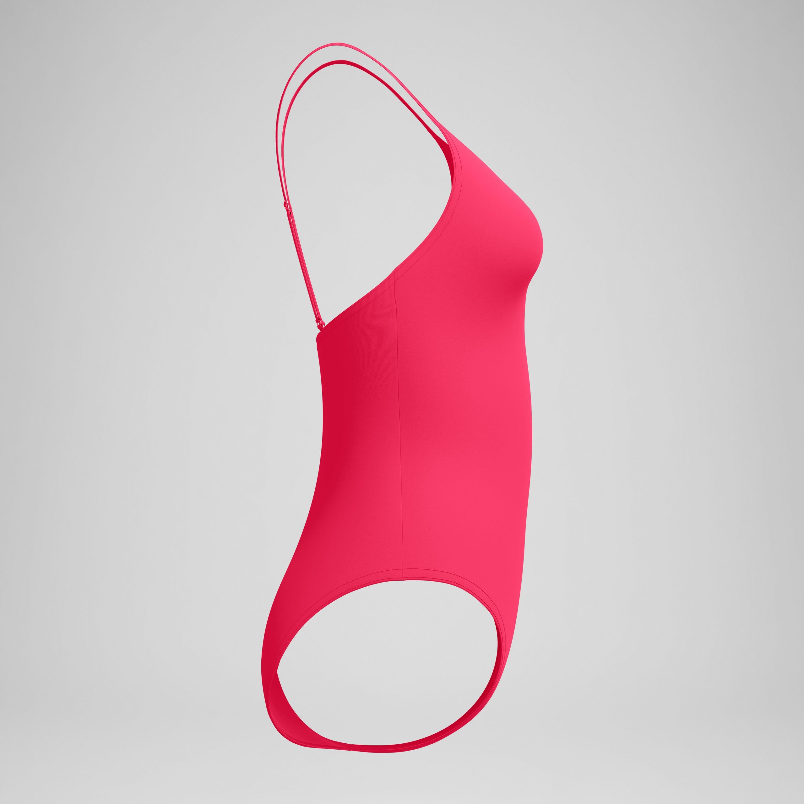 Women's Solid V-Neck One Piece Ruby - Image 6