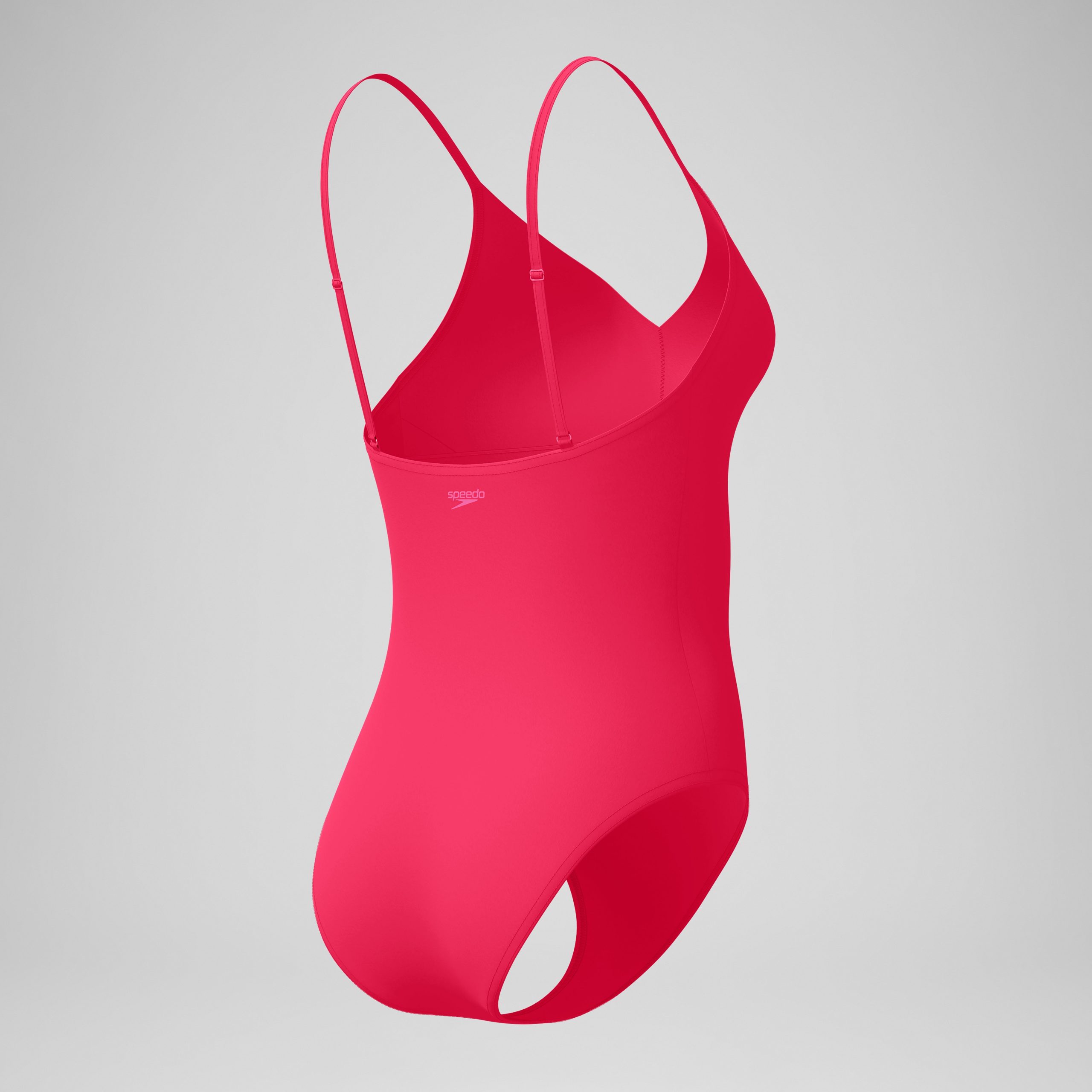 Women's Solid V-Neck One Piece Ruby - Image 7
