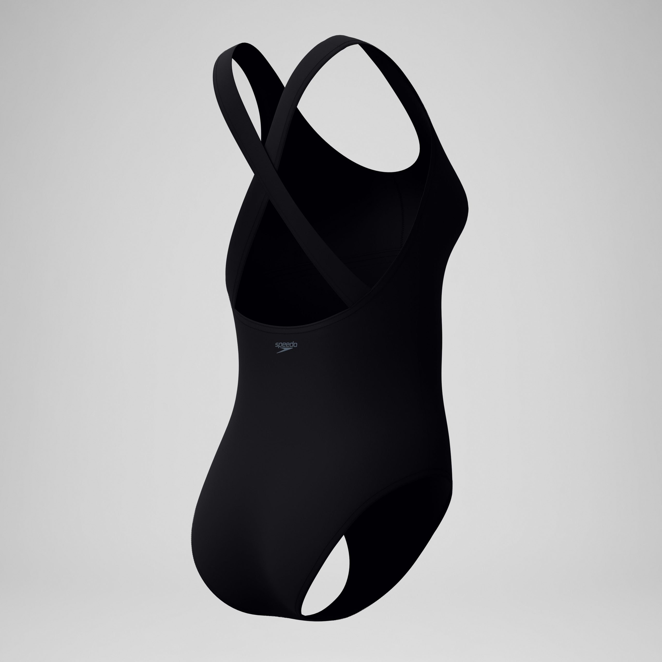 Women's Solid Scoop Neck One Piece Black - Image 6