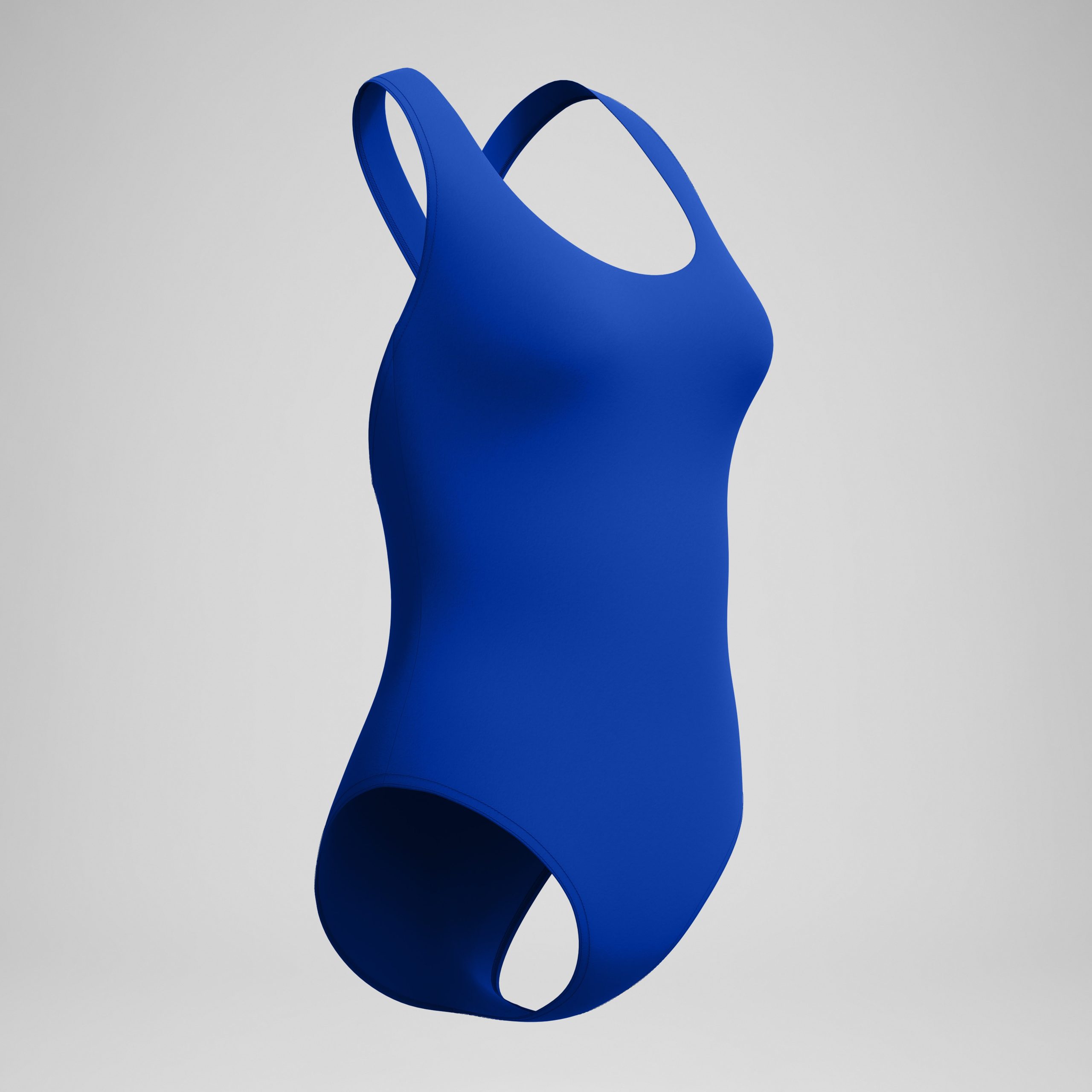 Women's Solid Scoop Neck One Piece Blue - Image 5