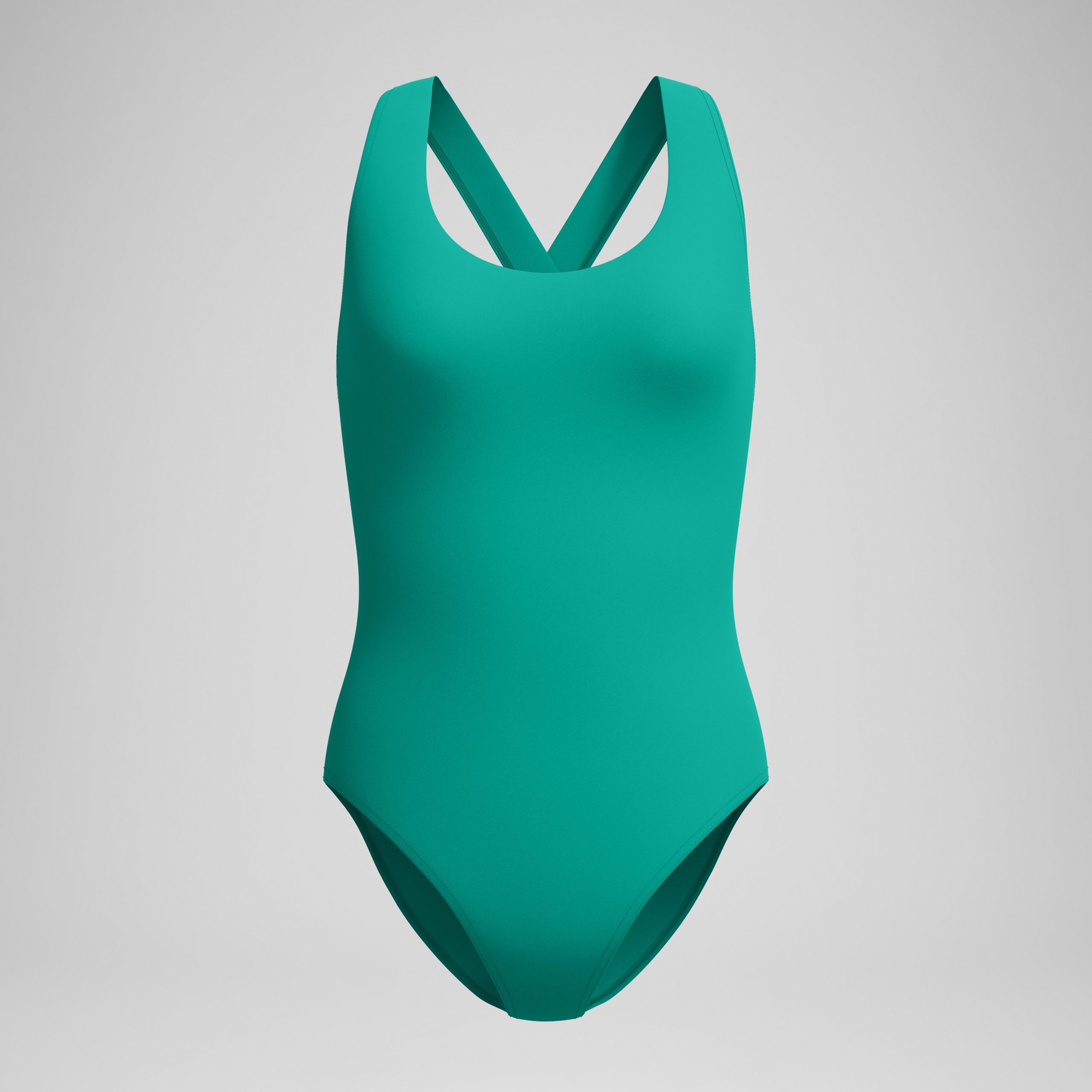 Women's Solid Scoop Neck One Piece Teal - Image 4
