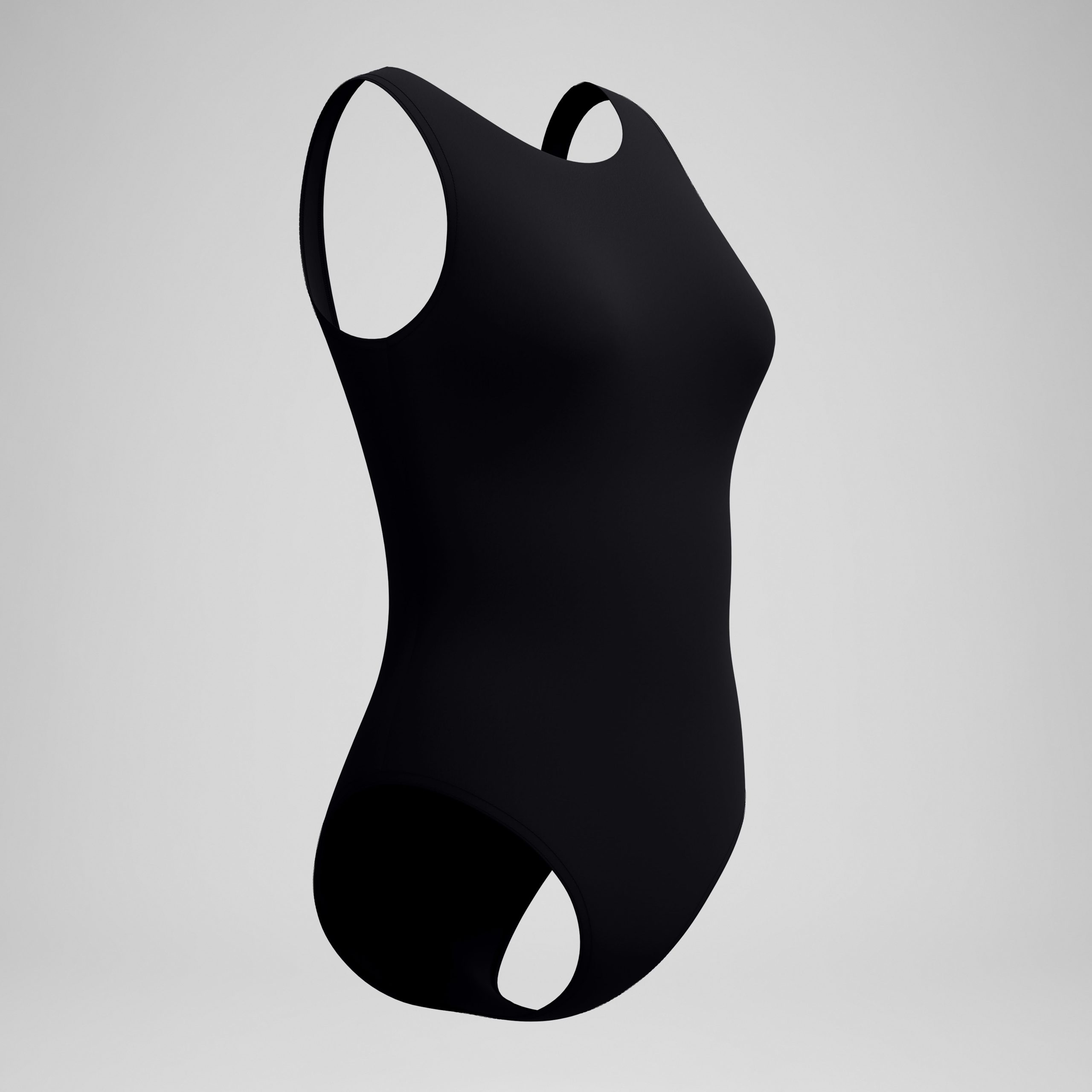 Women's Solid High Neck One Piece Black - Image 5